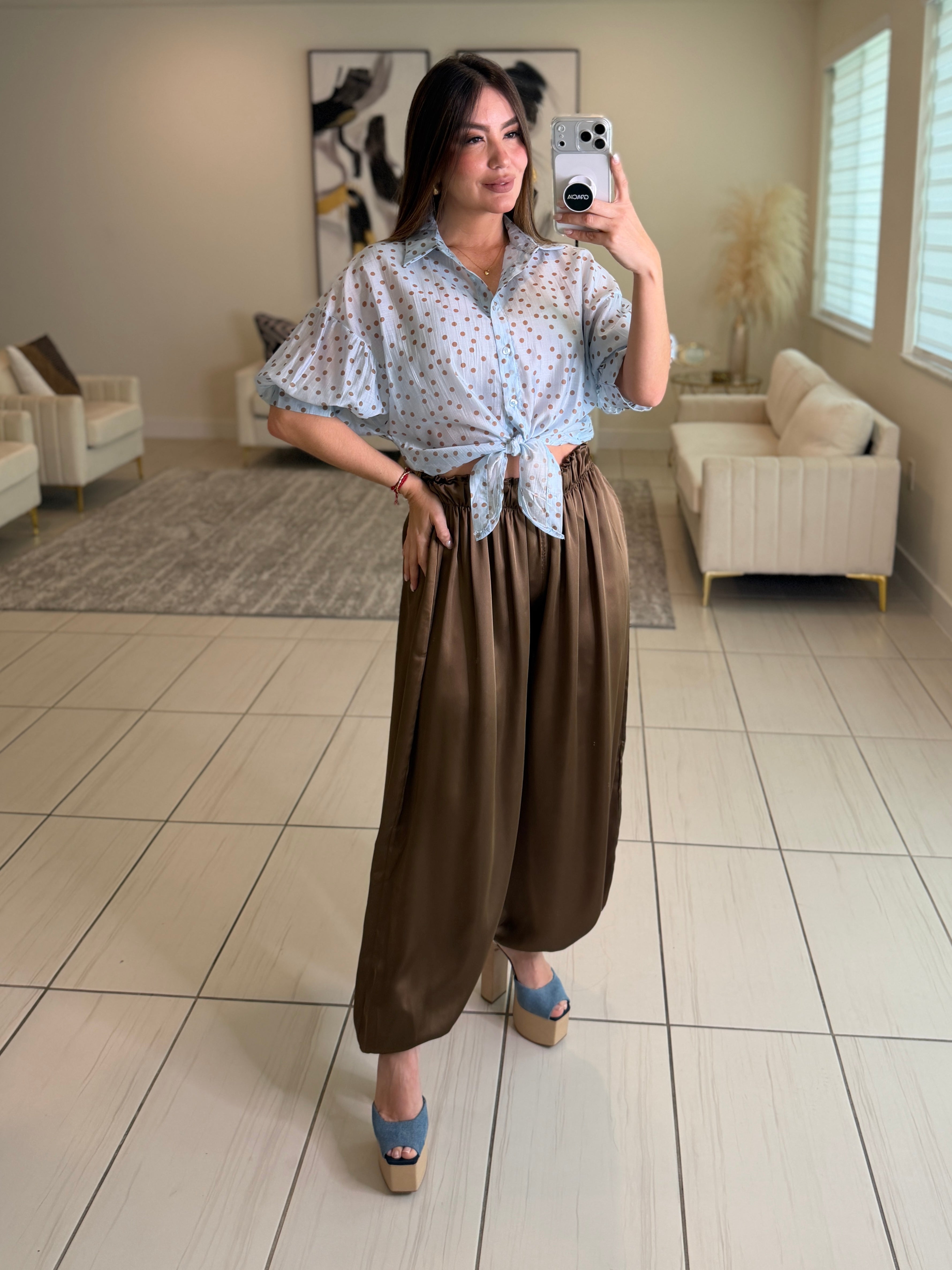 Fabulosity Brown Balloon Pants