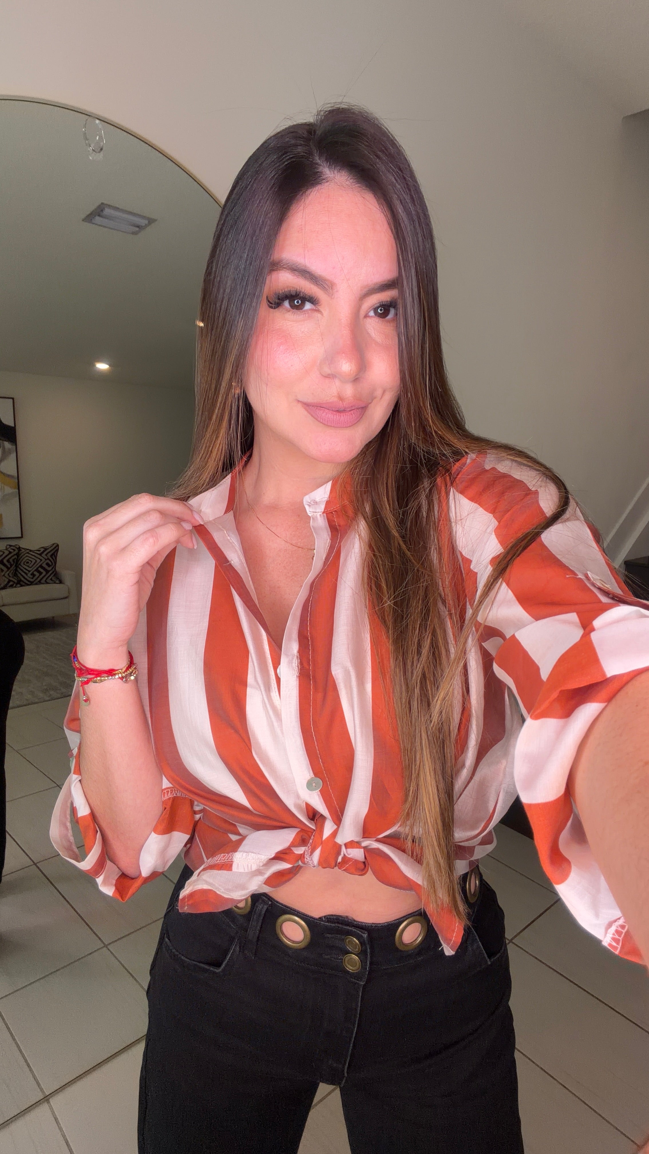 Siena Stripes Terracotta Shirt