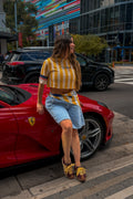 Colombiana Style Yellow CropTop Combo