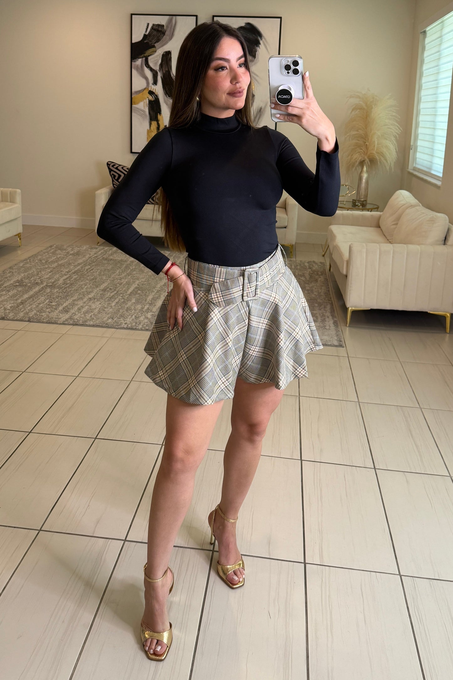 Elite Standard Plaid Short Set