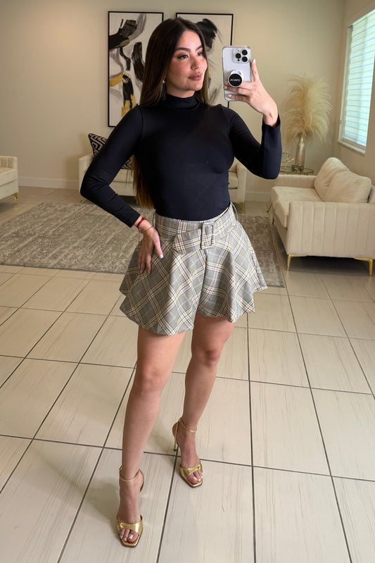 Iconic High Neck Black Basic Top