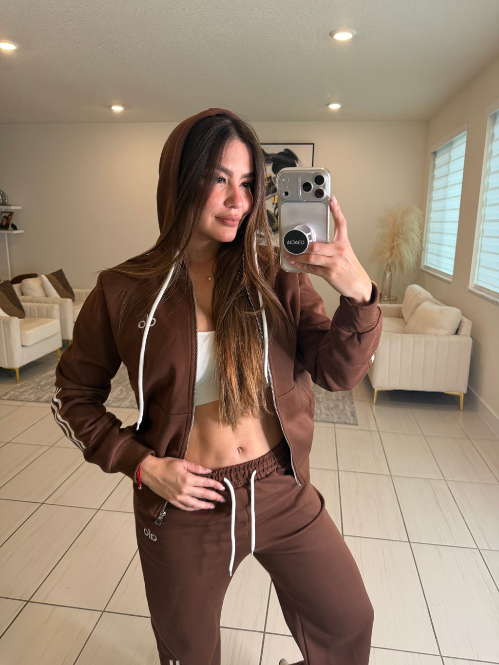 Iconic Stripes Halo Brown Pant Set