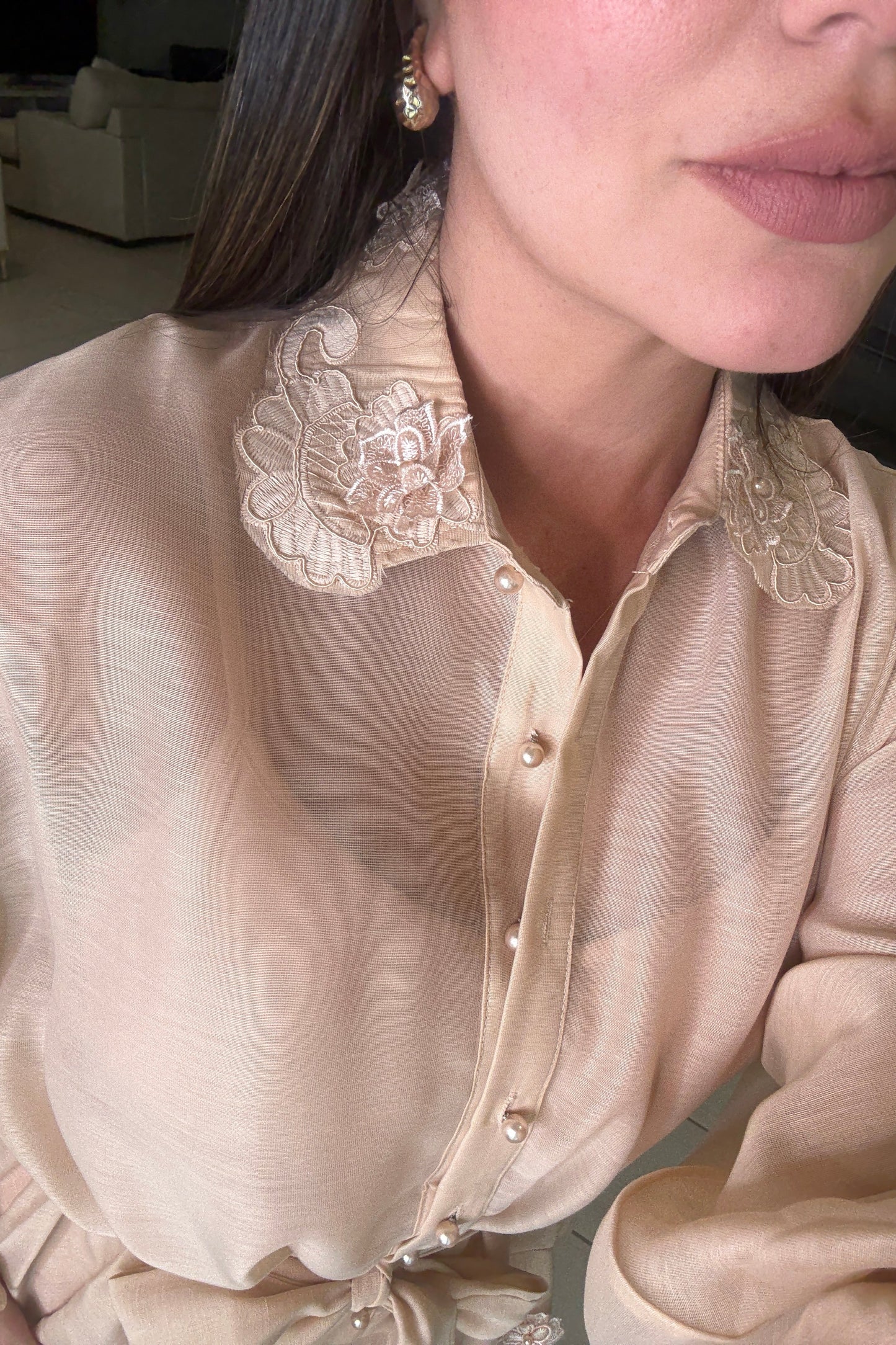 Bloomed Allure Beige Dress