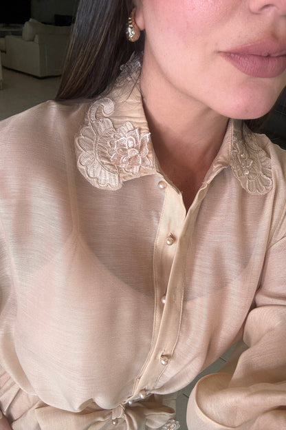 Bloomed Allure Beige Dress