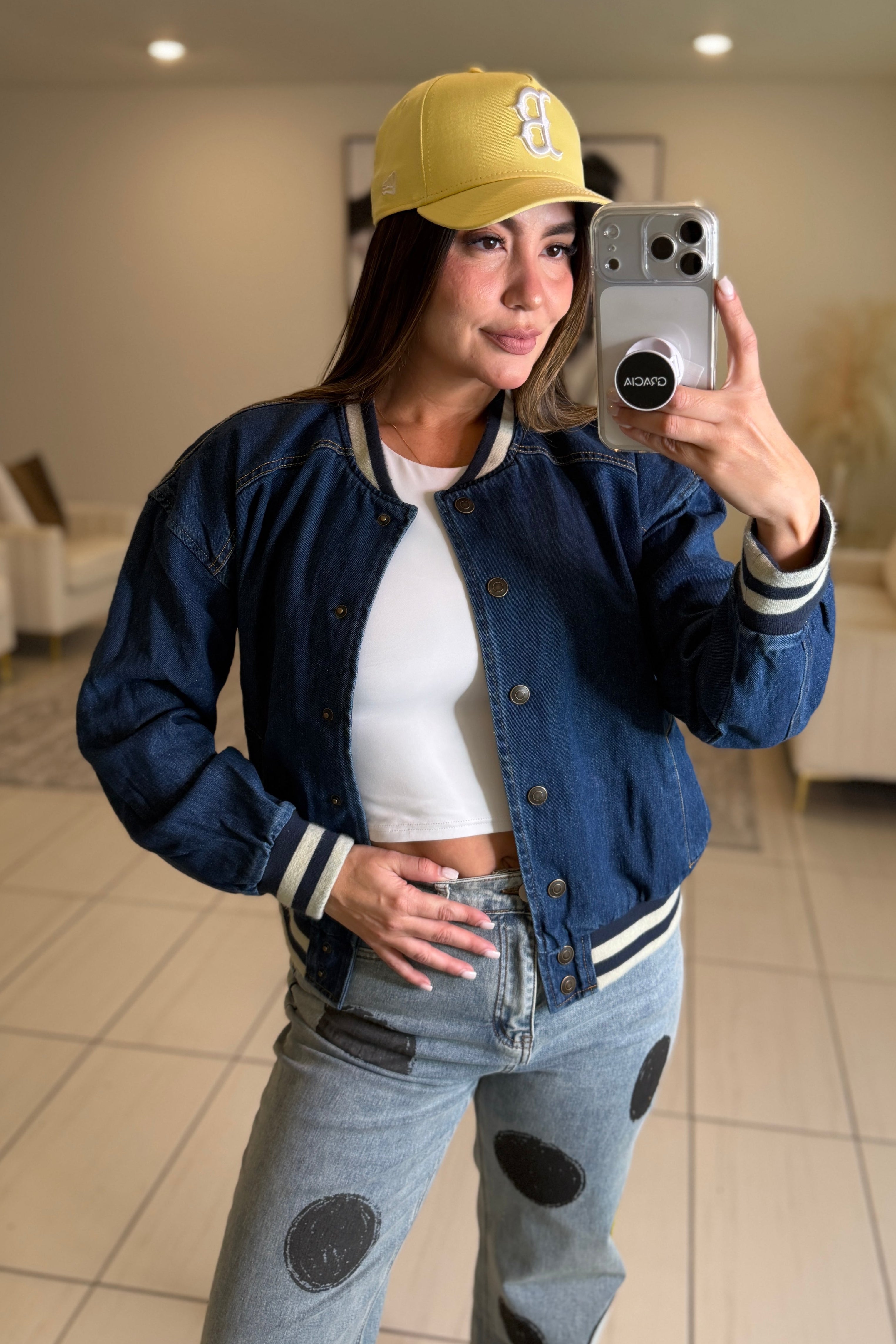 Empire Denim Bomber Jacket