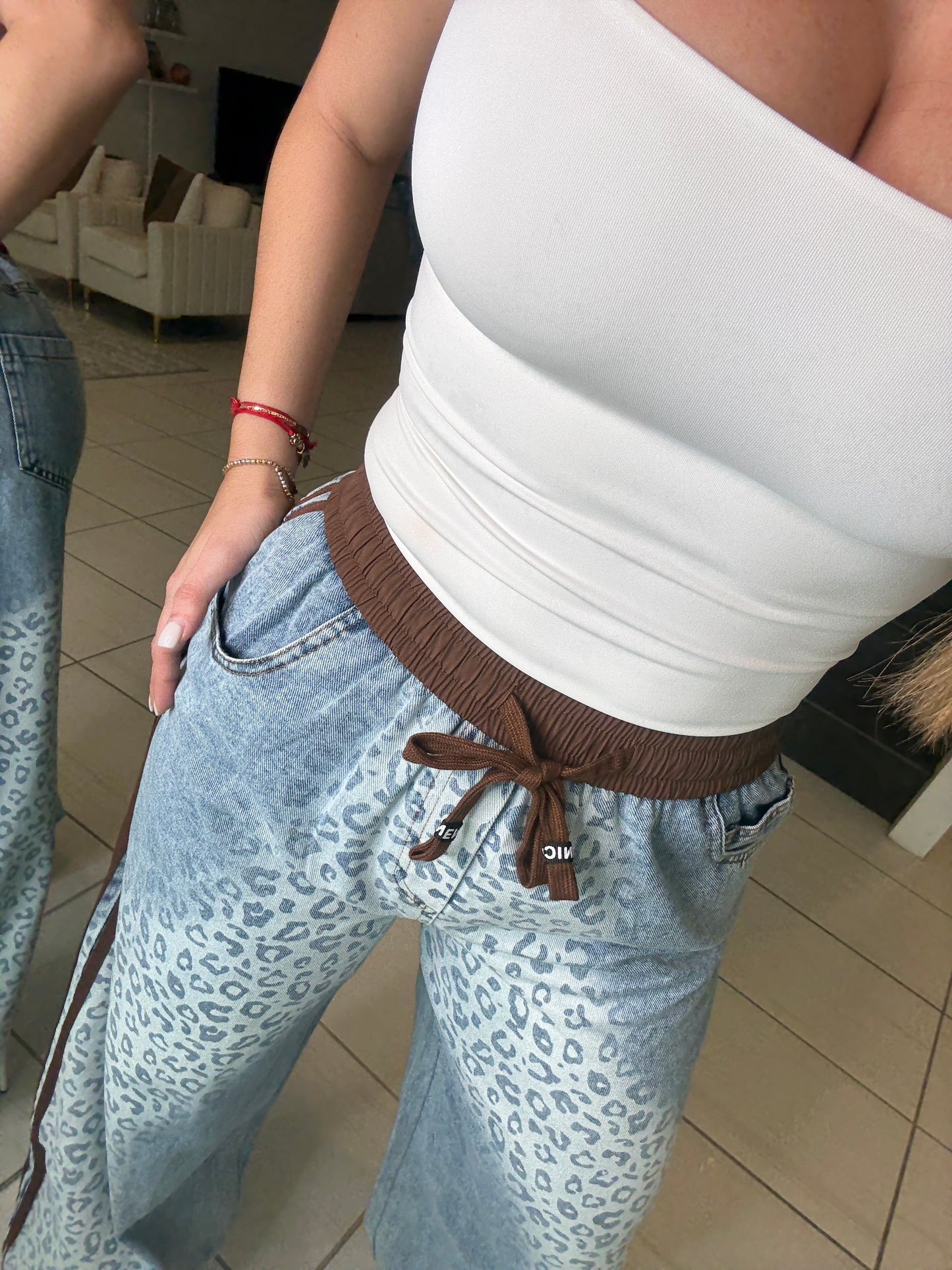 In Demand Brown Stripes Denim Pants