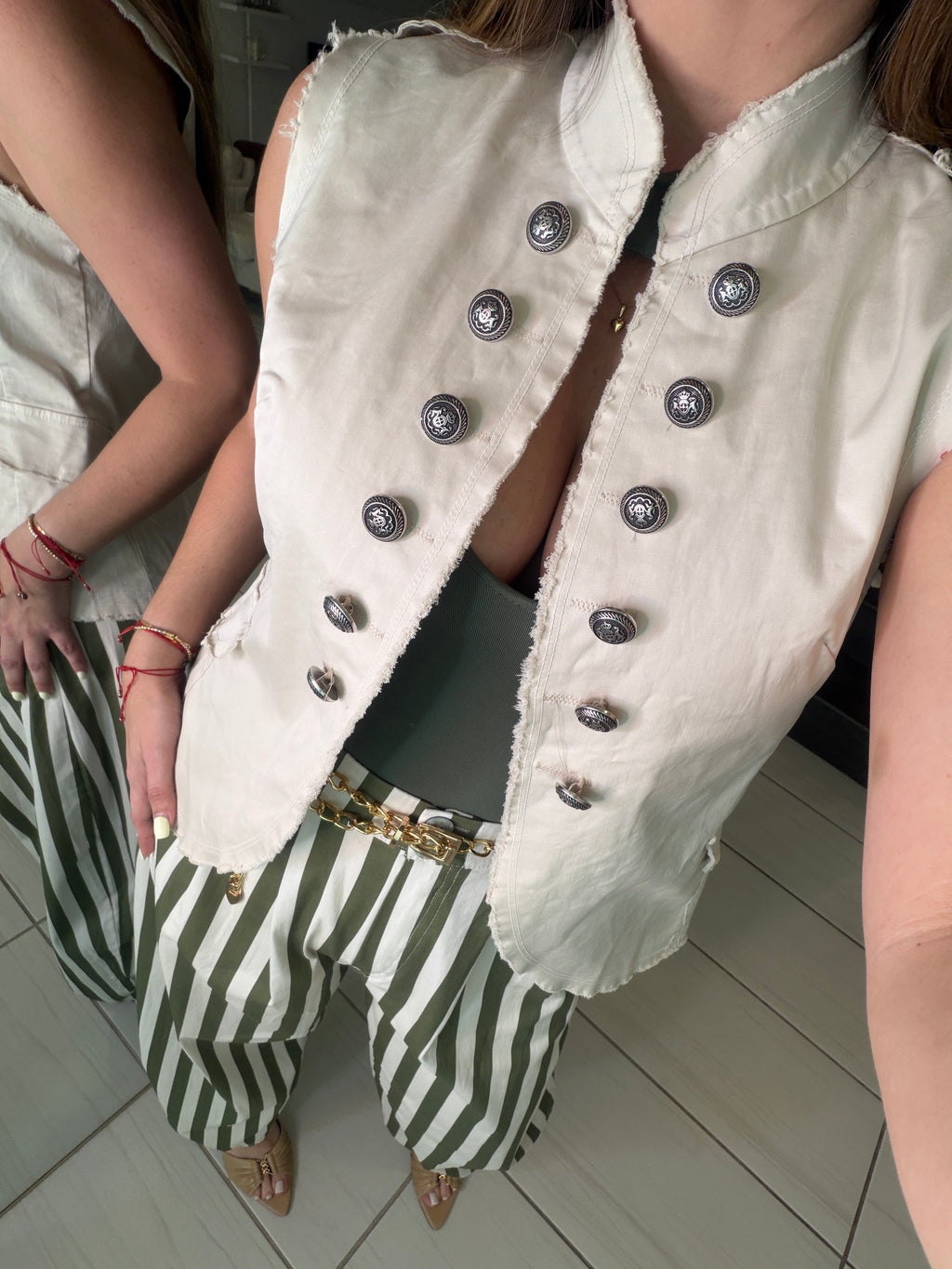 Napoleon Beige Vest Jacket