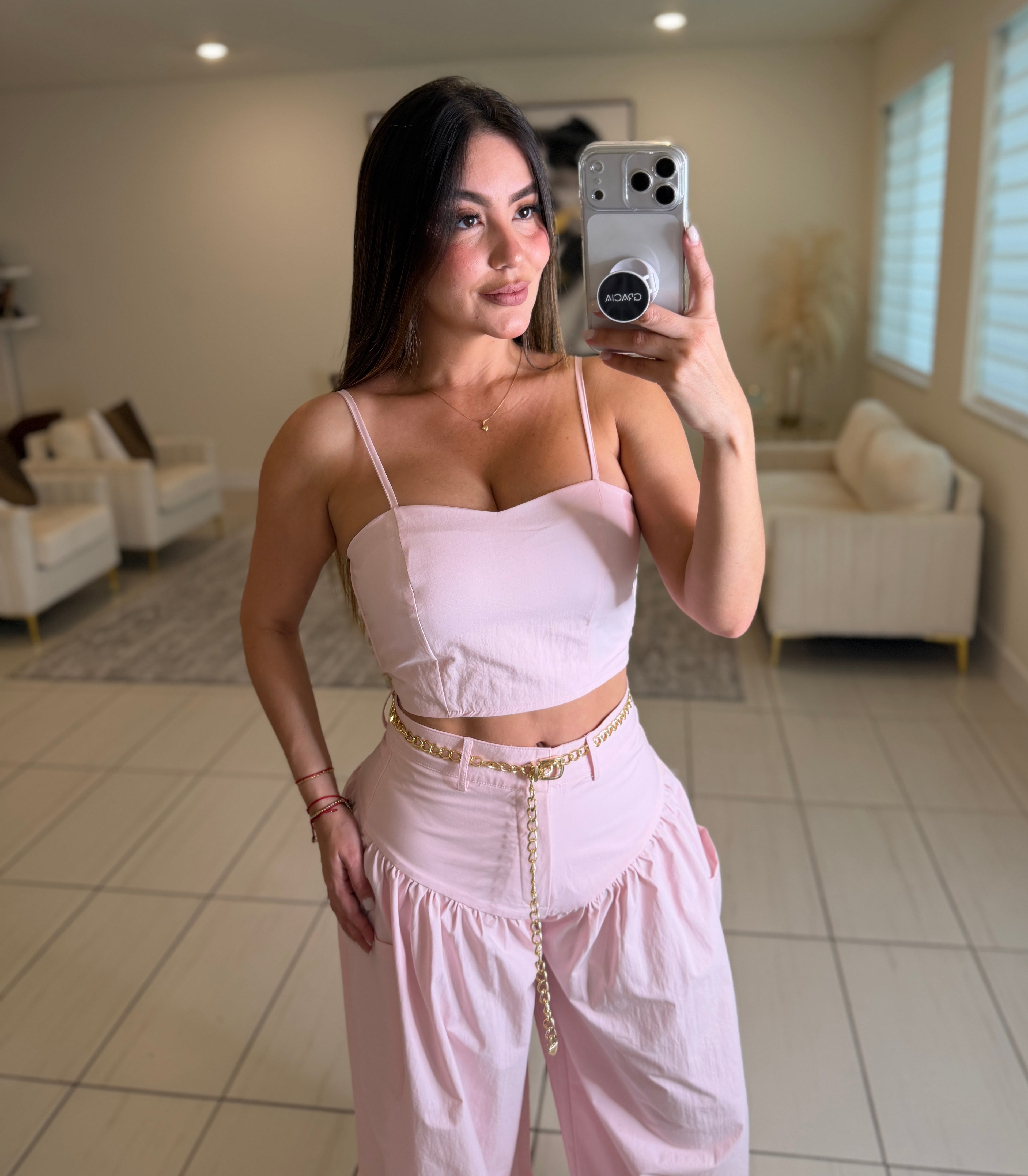 Divine Authority Pink Balloon Pant Set