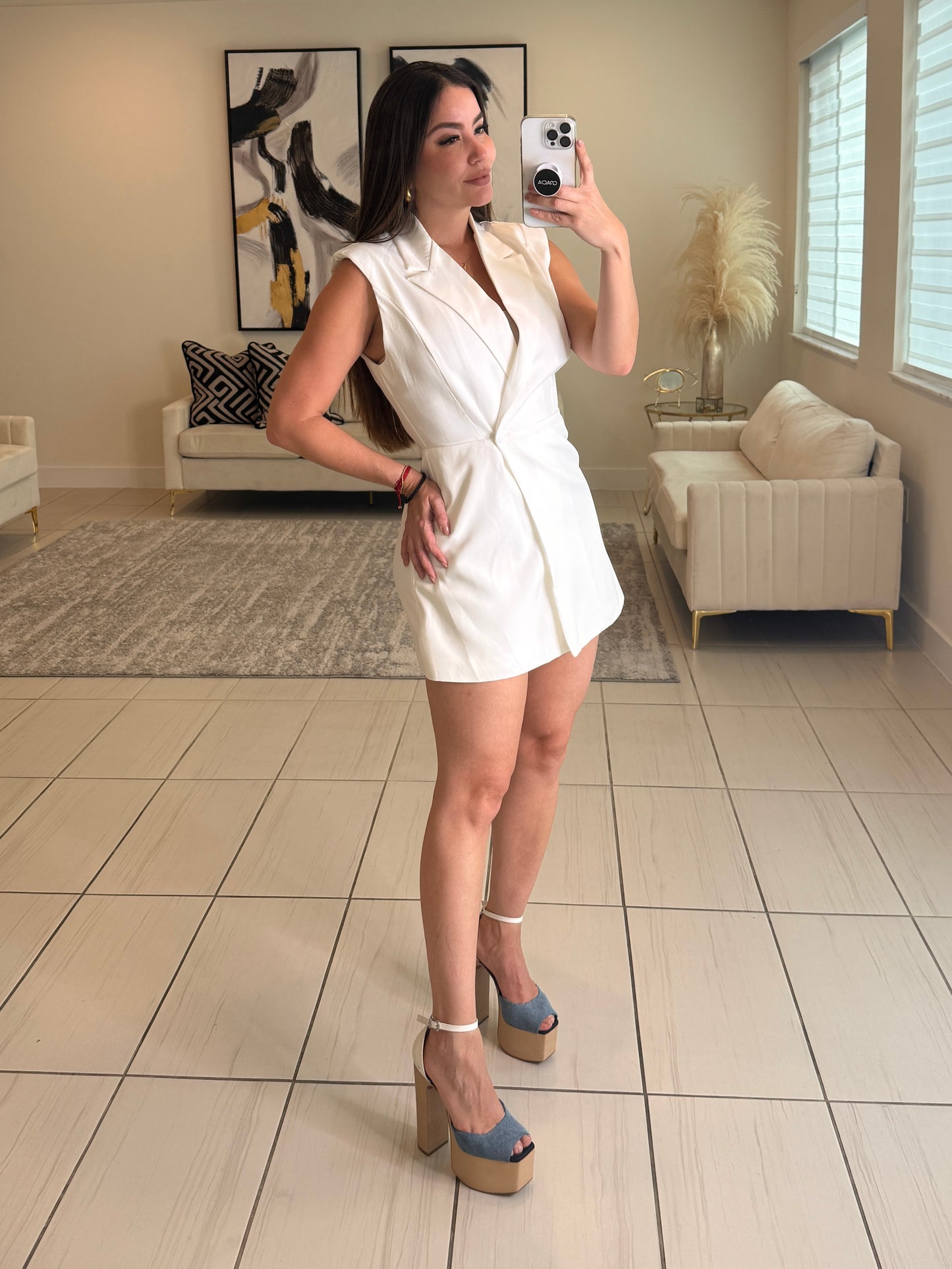 Bossed Up White Romper