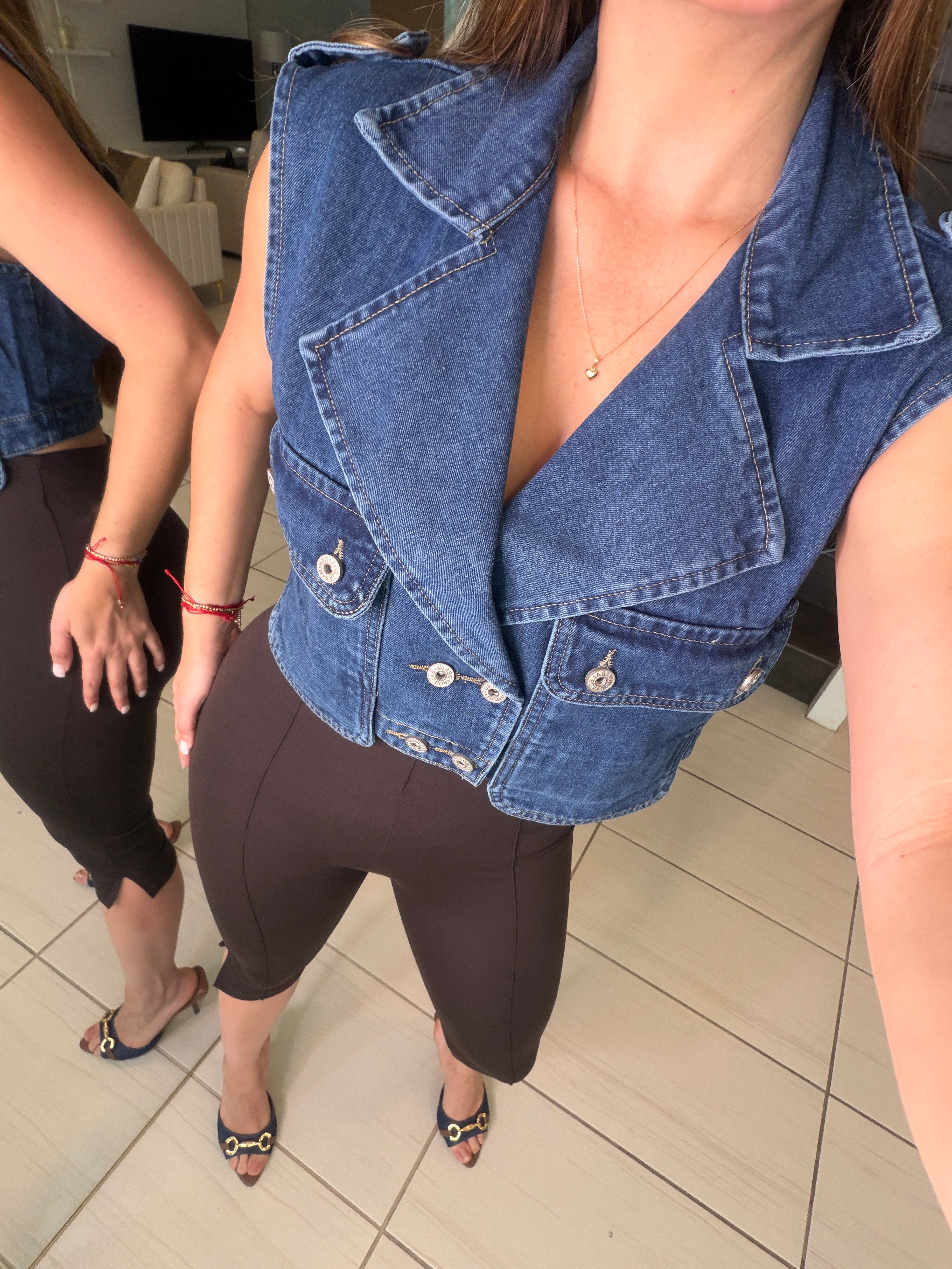 Check The Deets Denim Vest