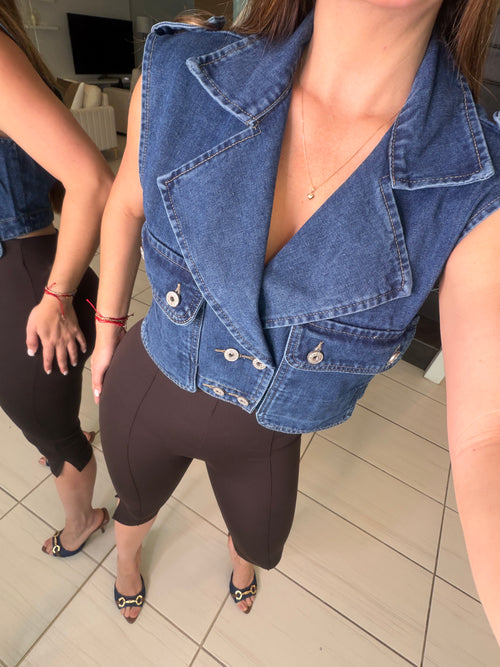 Check The Deets Denim Vest