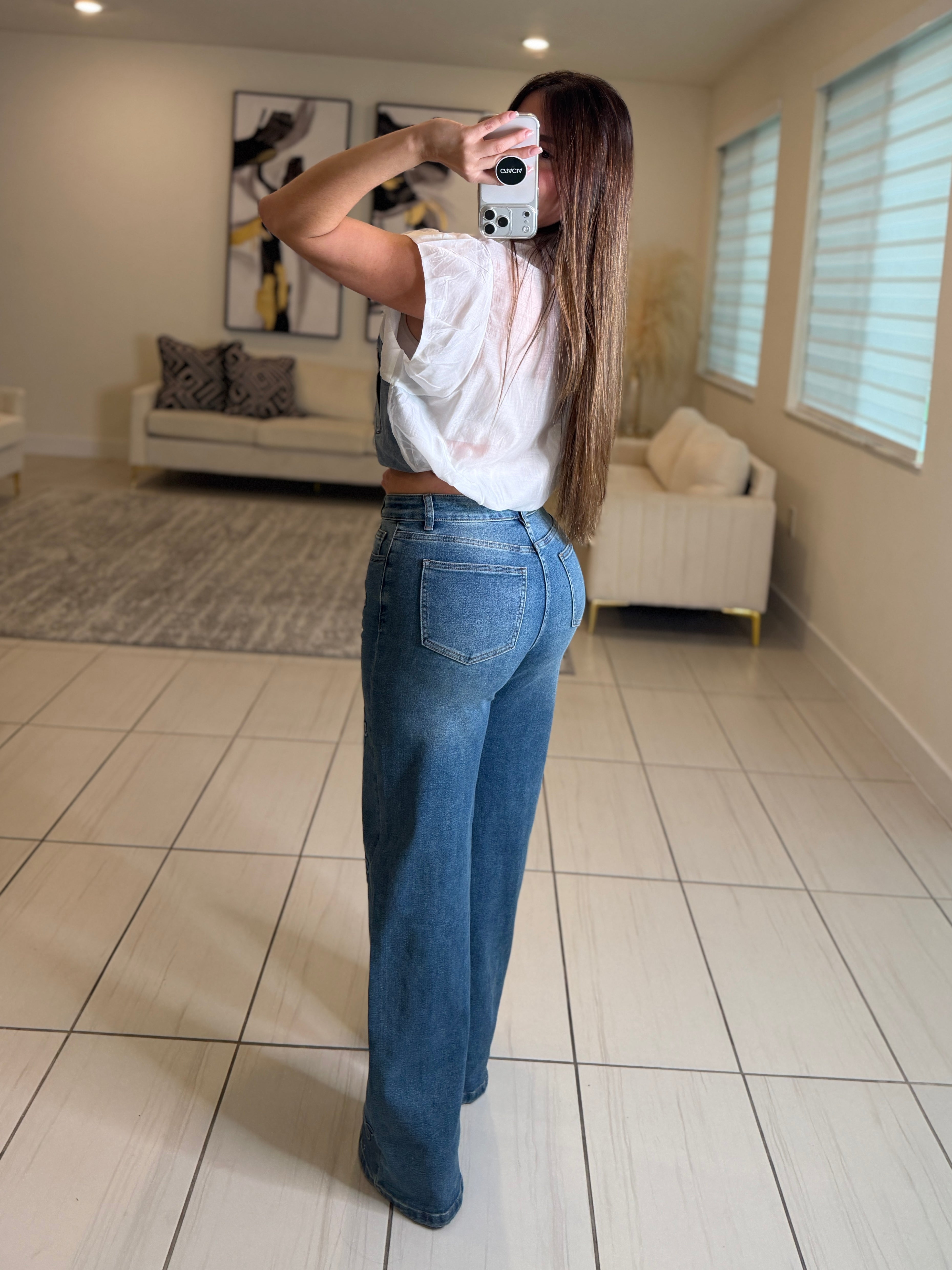 Parisian Contrast White Top