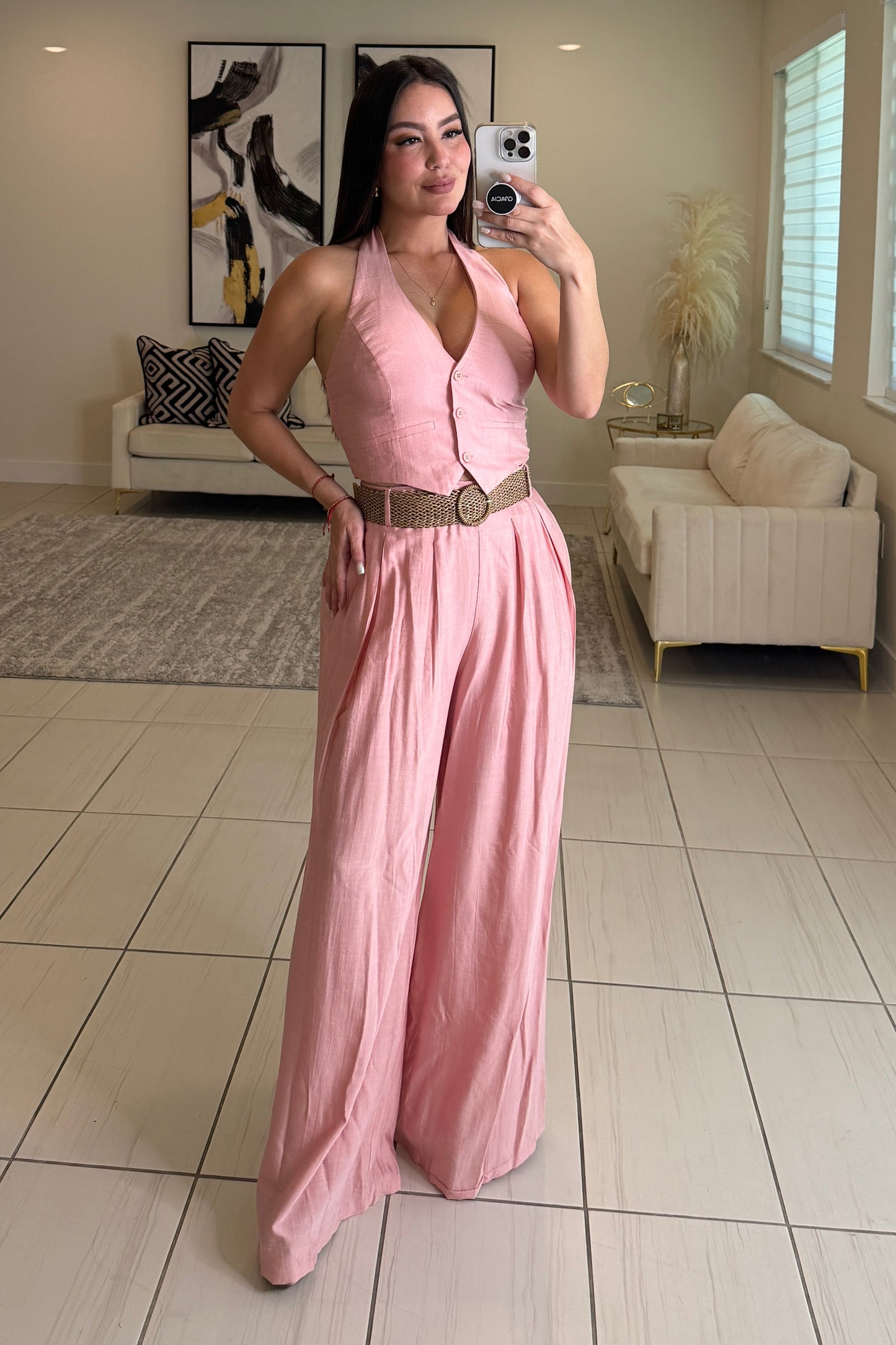 Sunkissed Soft Pink Pant Set