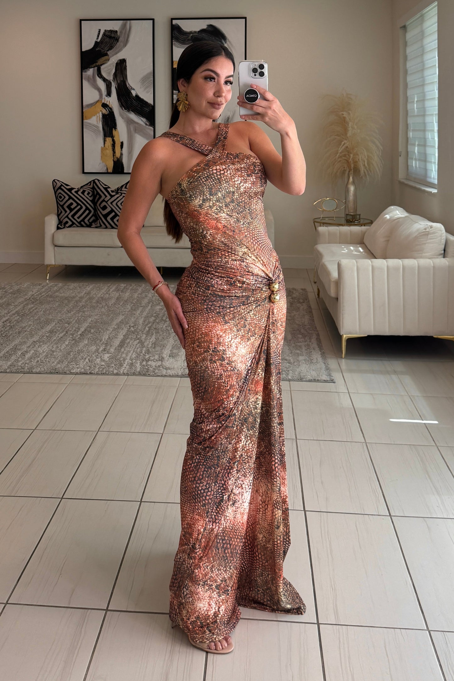 Viper Luxe Ruched Maxi Dress