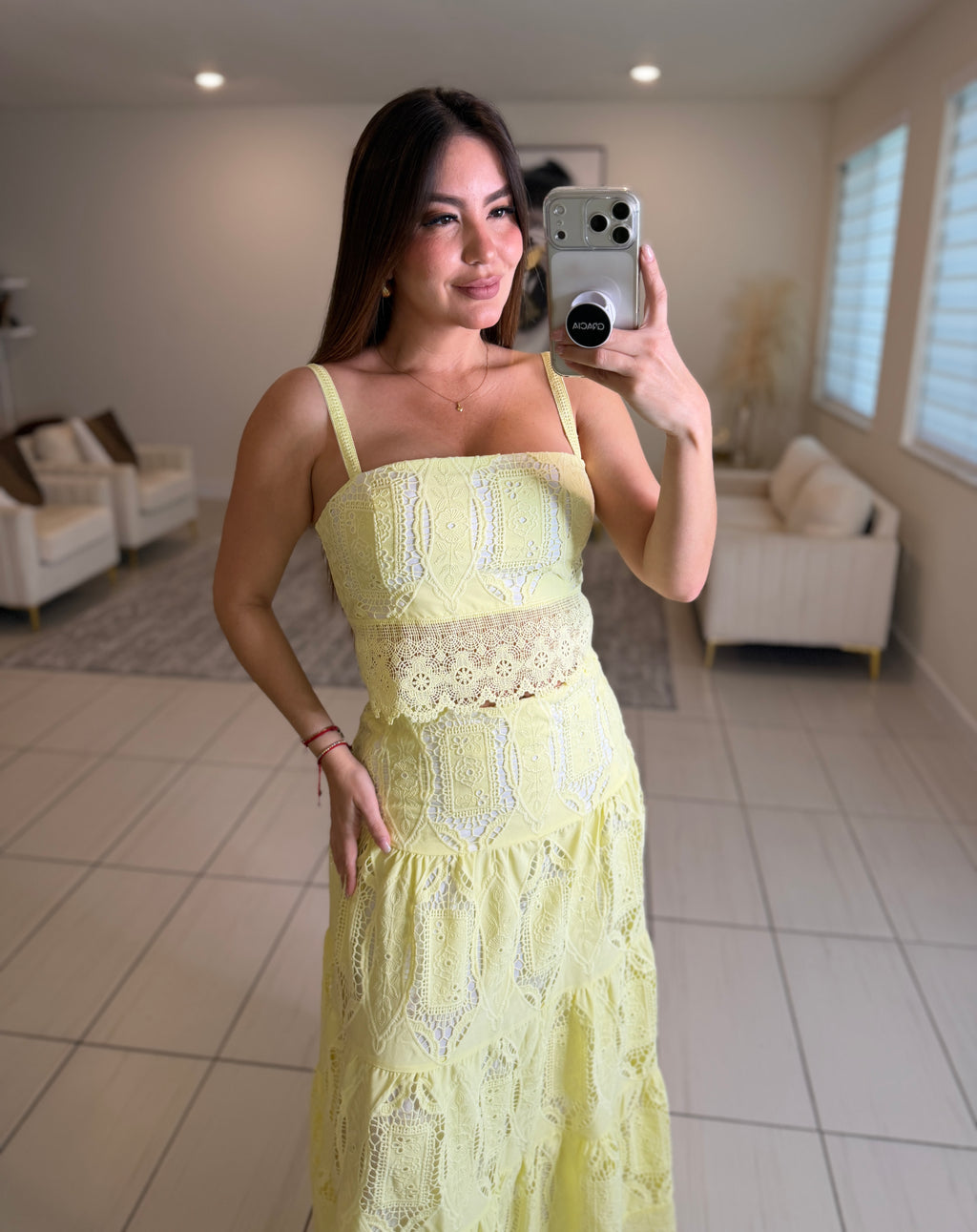 Living A Fairytale Yellow Skirt Set