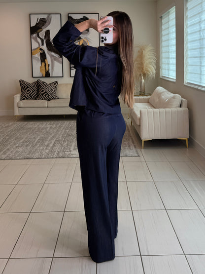 Vanguard Edge Navy Blue Pant Set