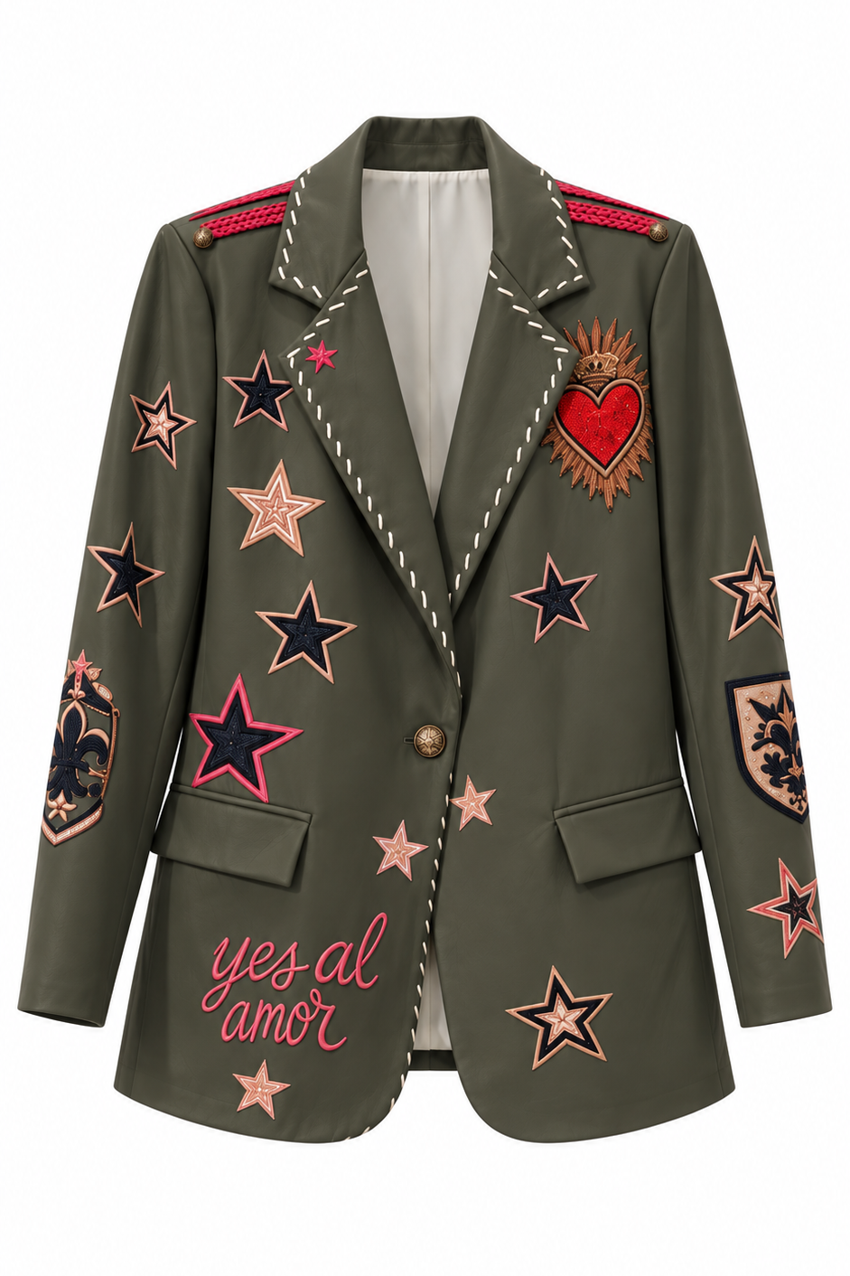 Yes to Love Statement Green Blazer