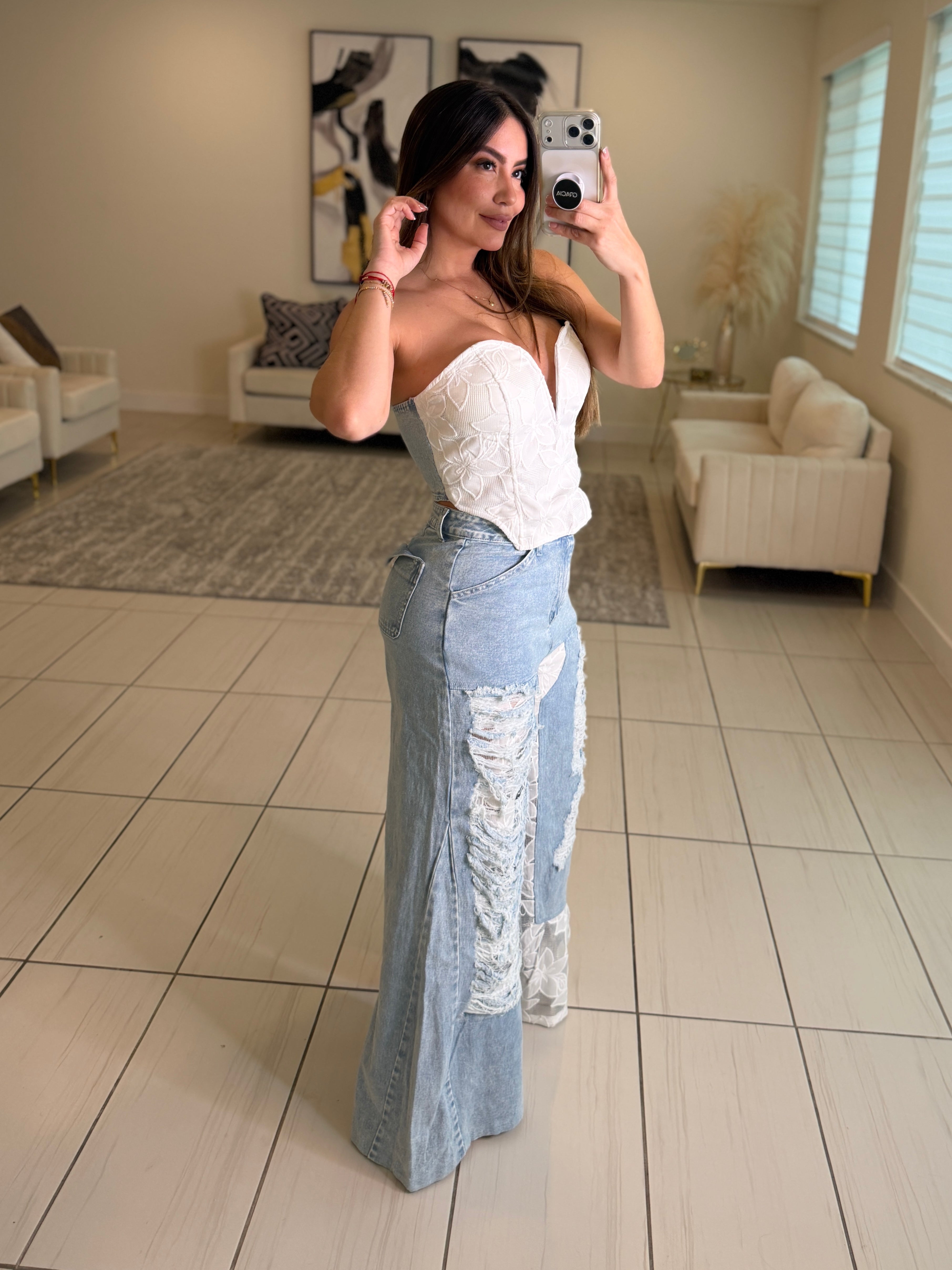 Power Muse Denim Pant Set