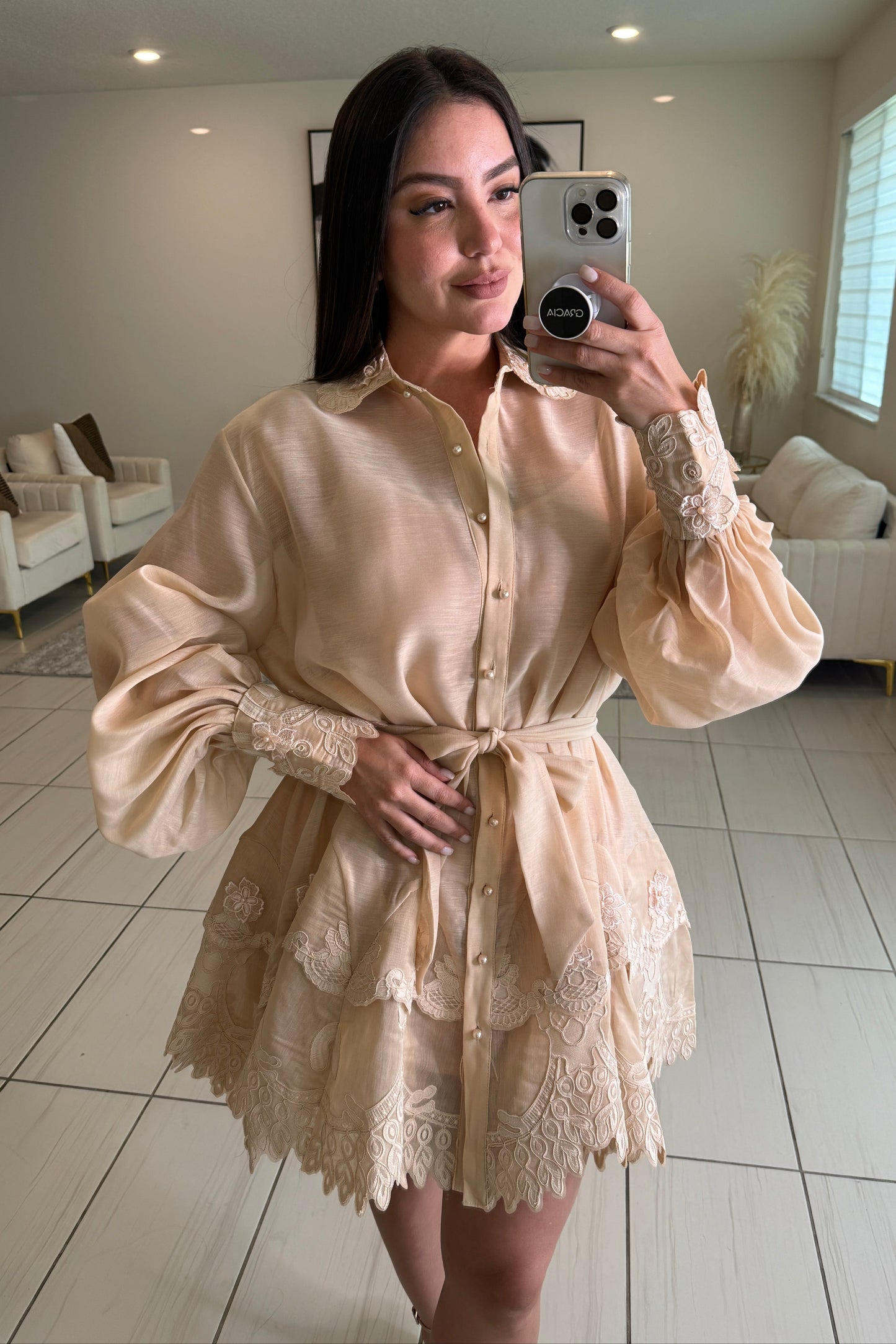 Bloomed Allure Beige Dress