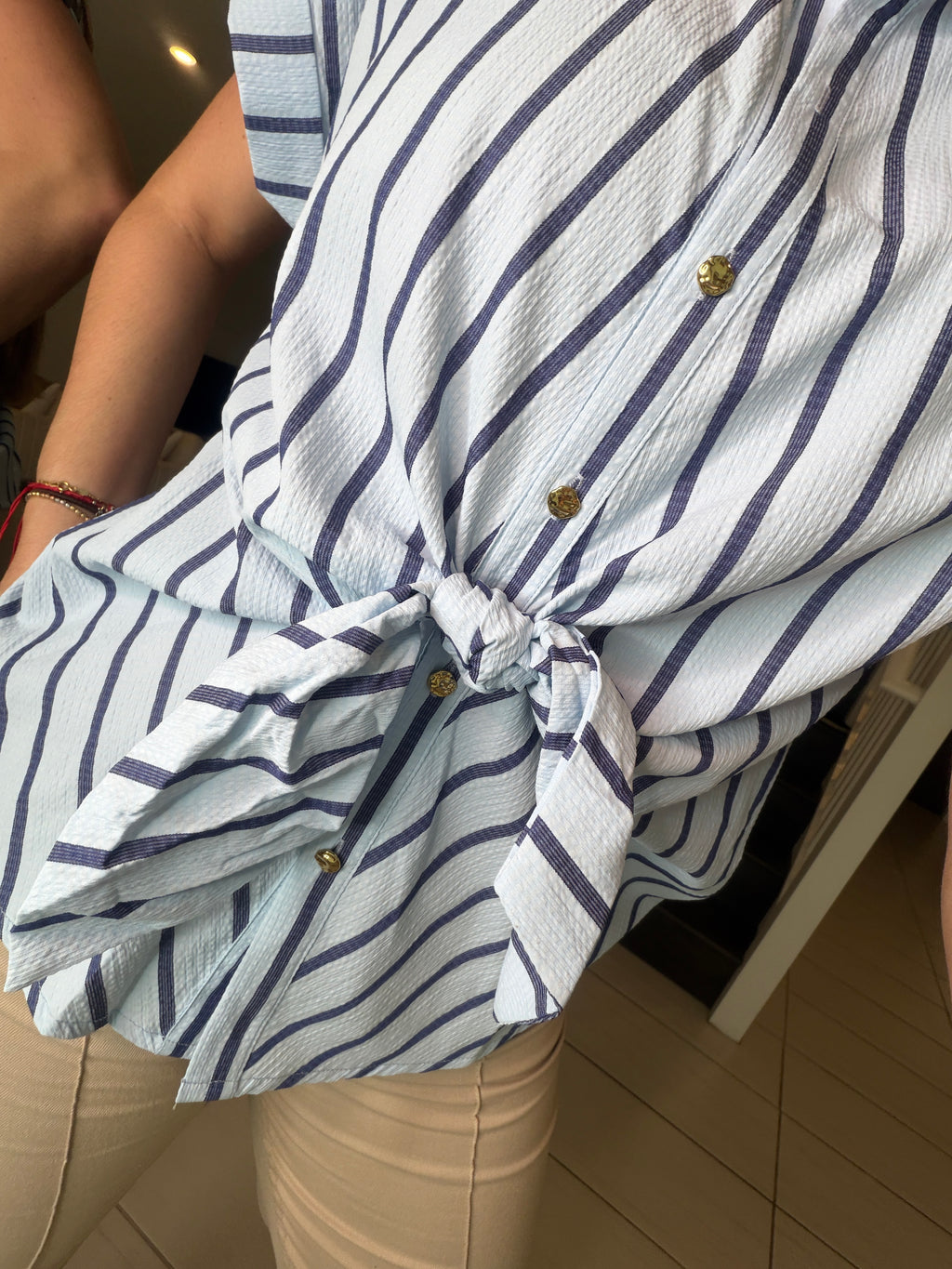 Angelic Stripes Blue Shirt