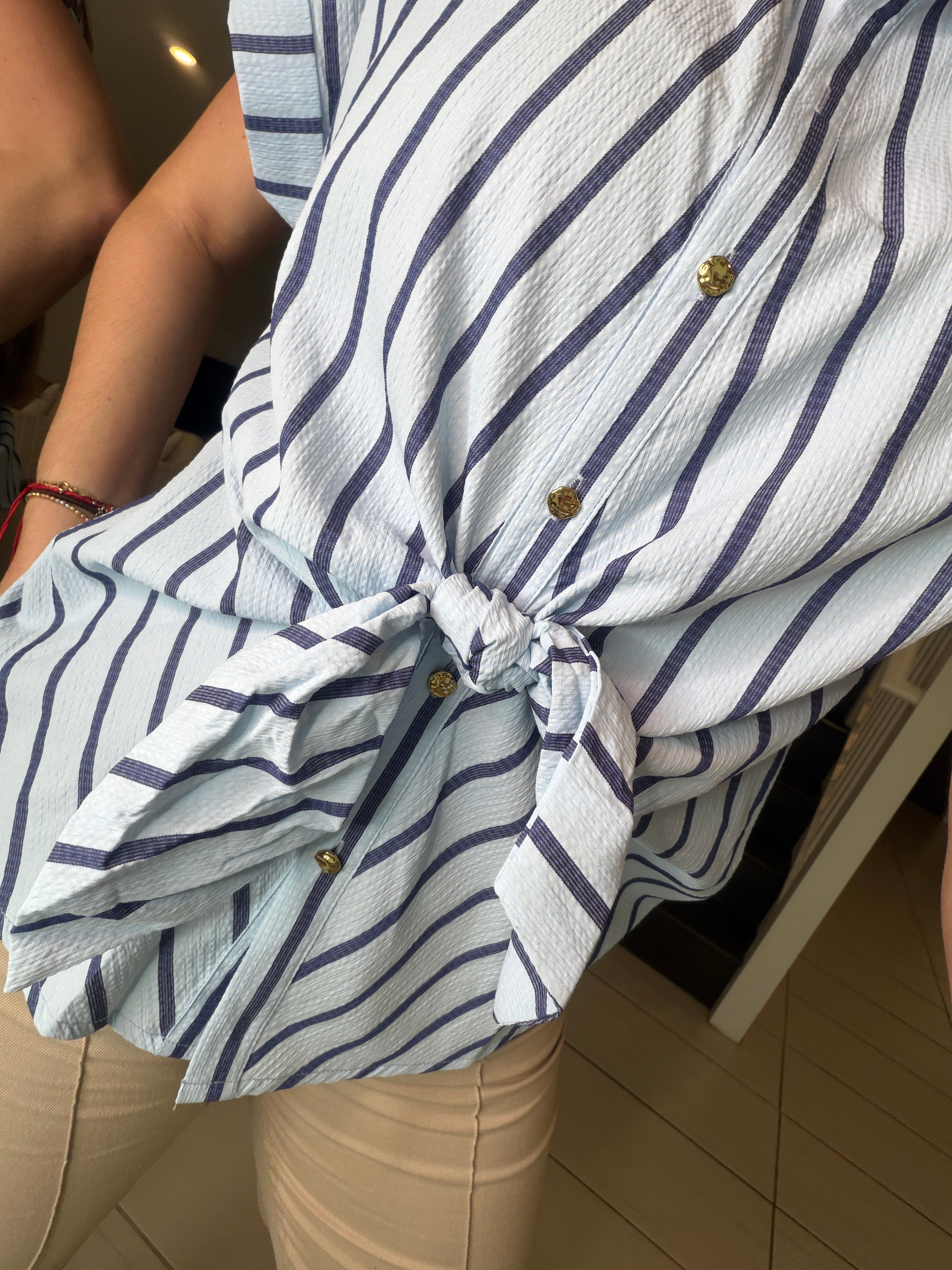 Angelic Stripes Blue Shirt