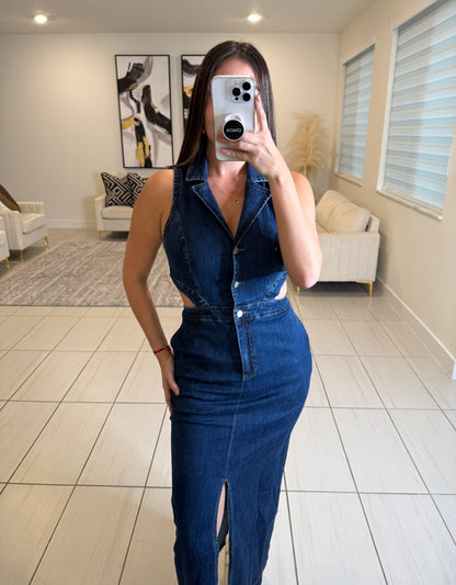 Modern Muse Denim Midi Dress