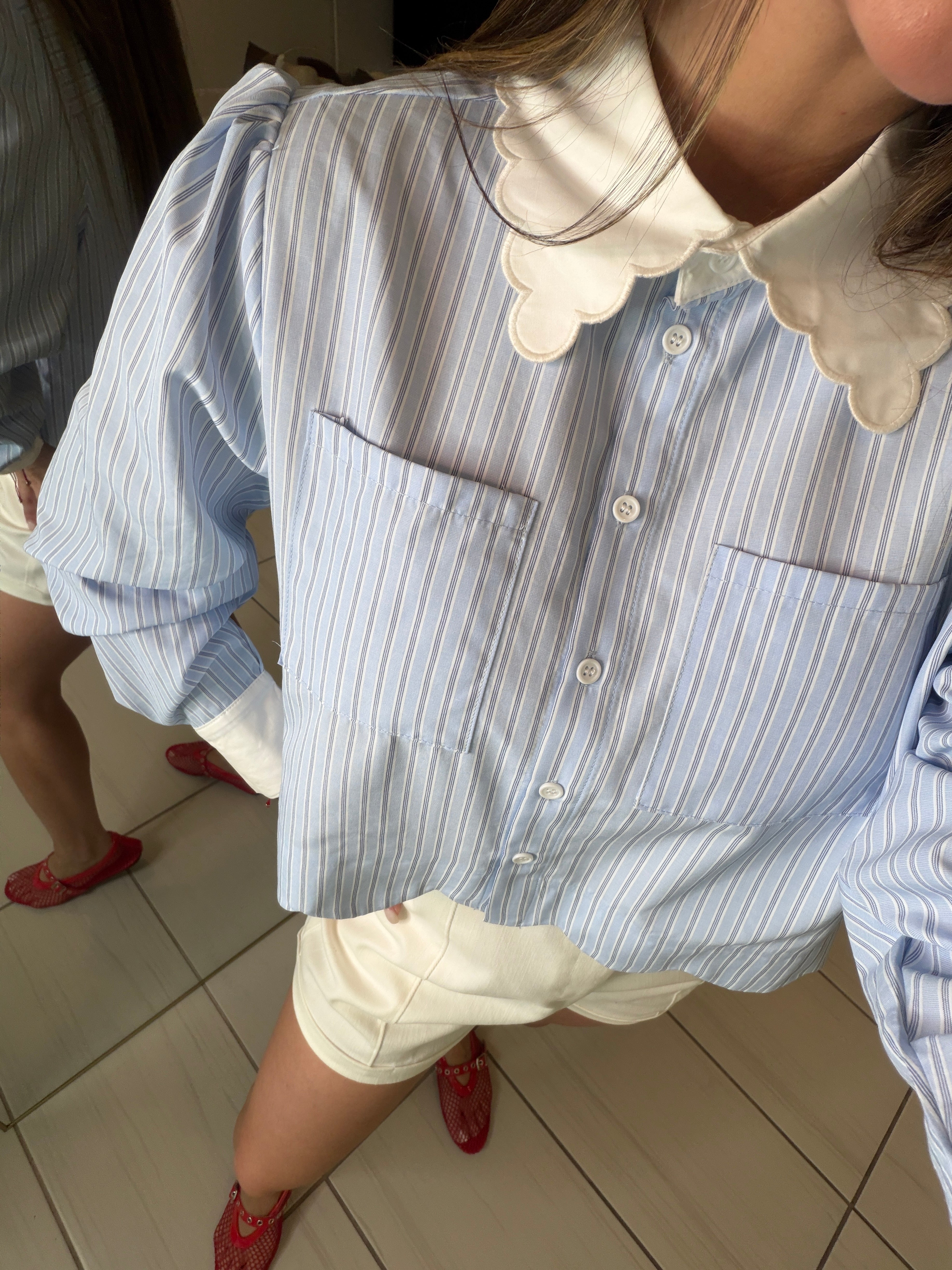 Angelic Stripes Blue Shirt