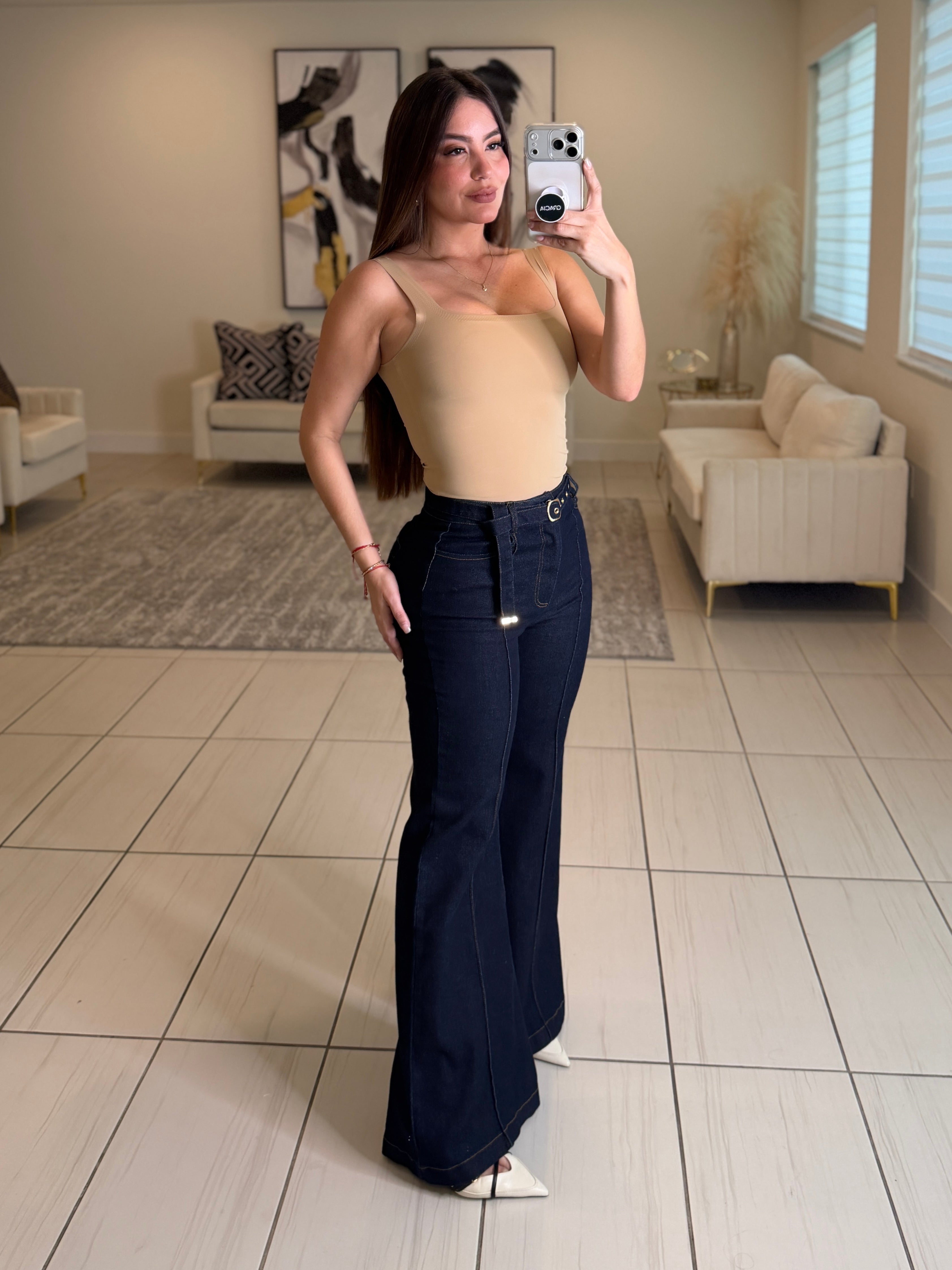 Refined Flow Dark Denim Pants