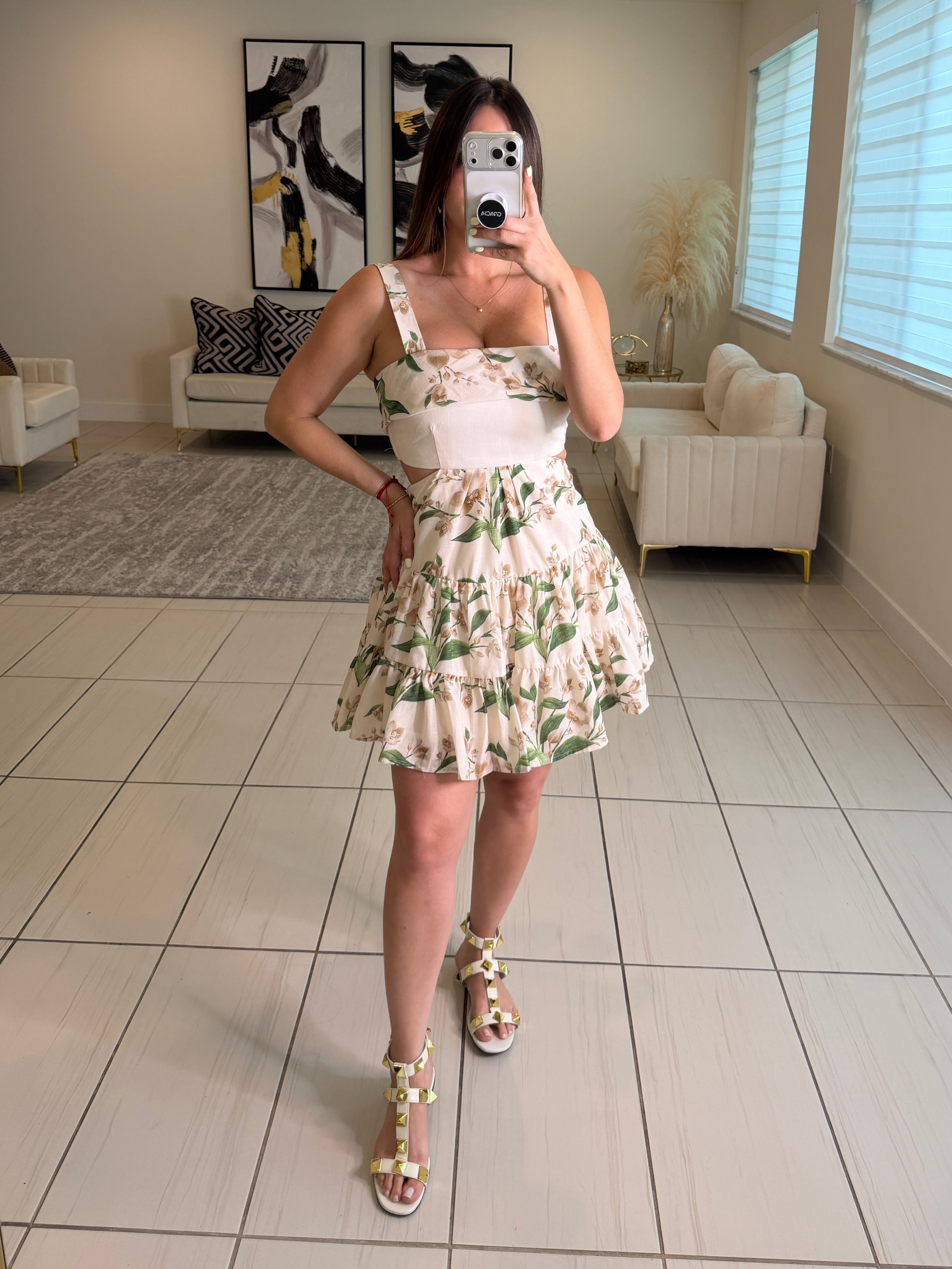 Romantic Haven Beige Dress