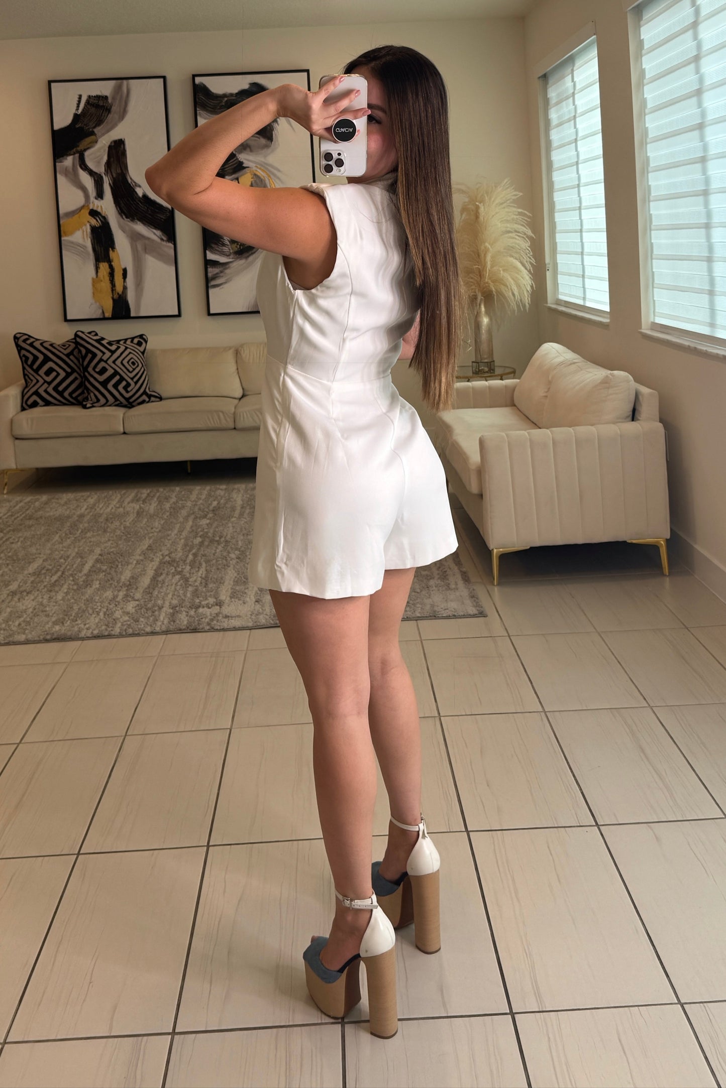 Bossed Up White Romper