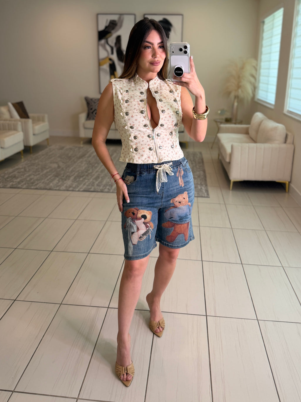 Blossom Napoleon Beige Top