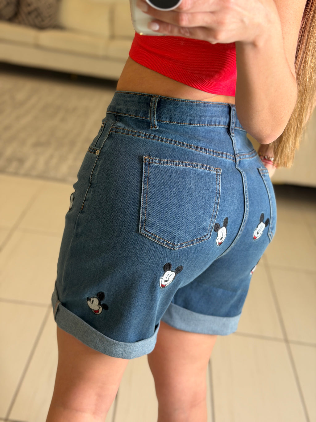 Funny Denim Bermuda Shorts