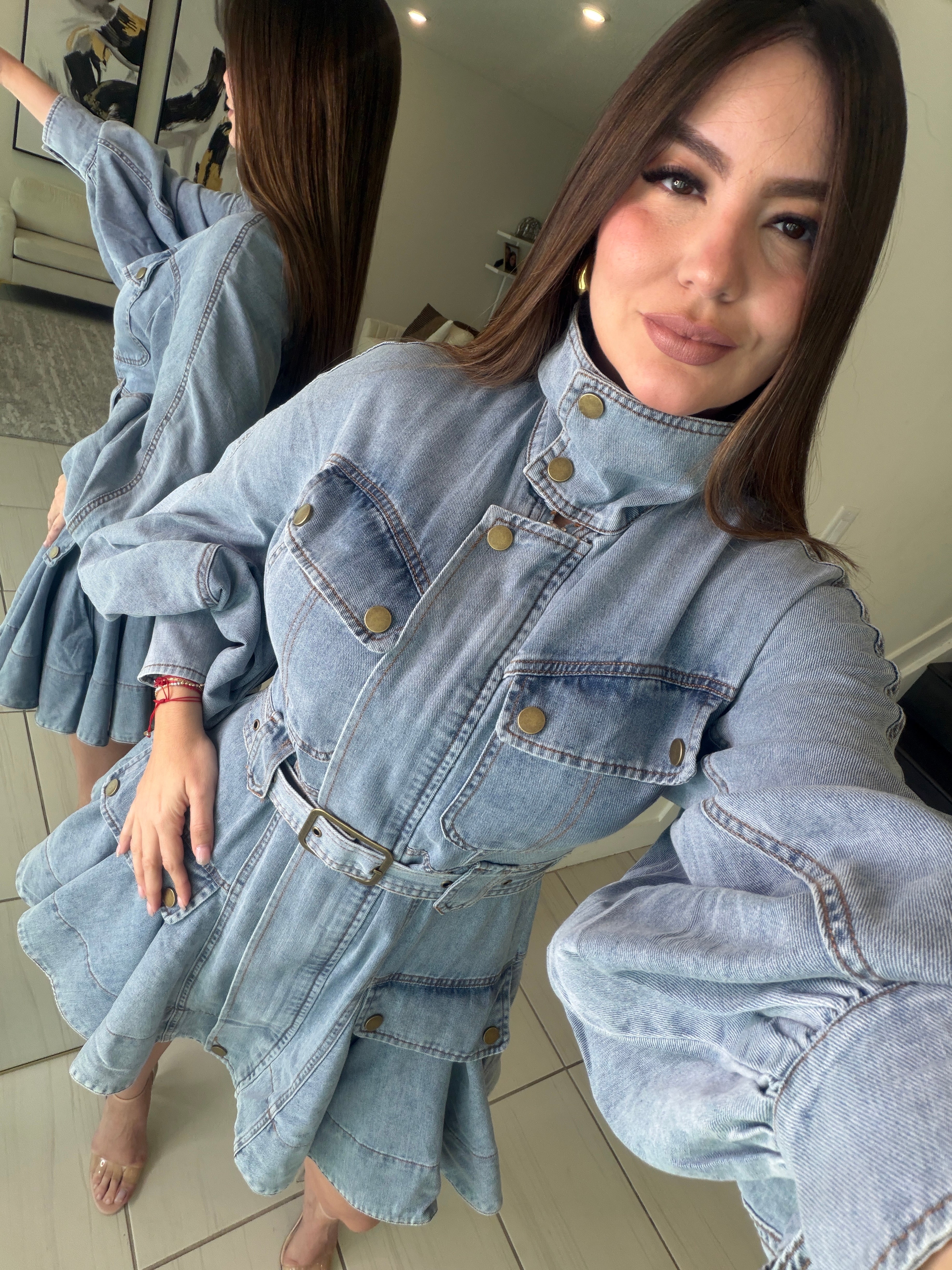 Luna Utility Denim Dress