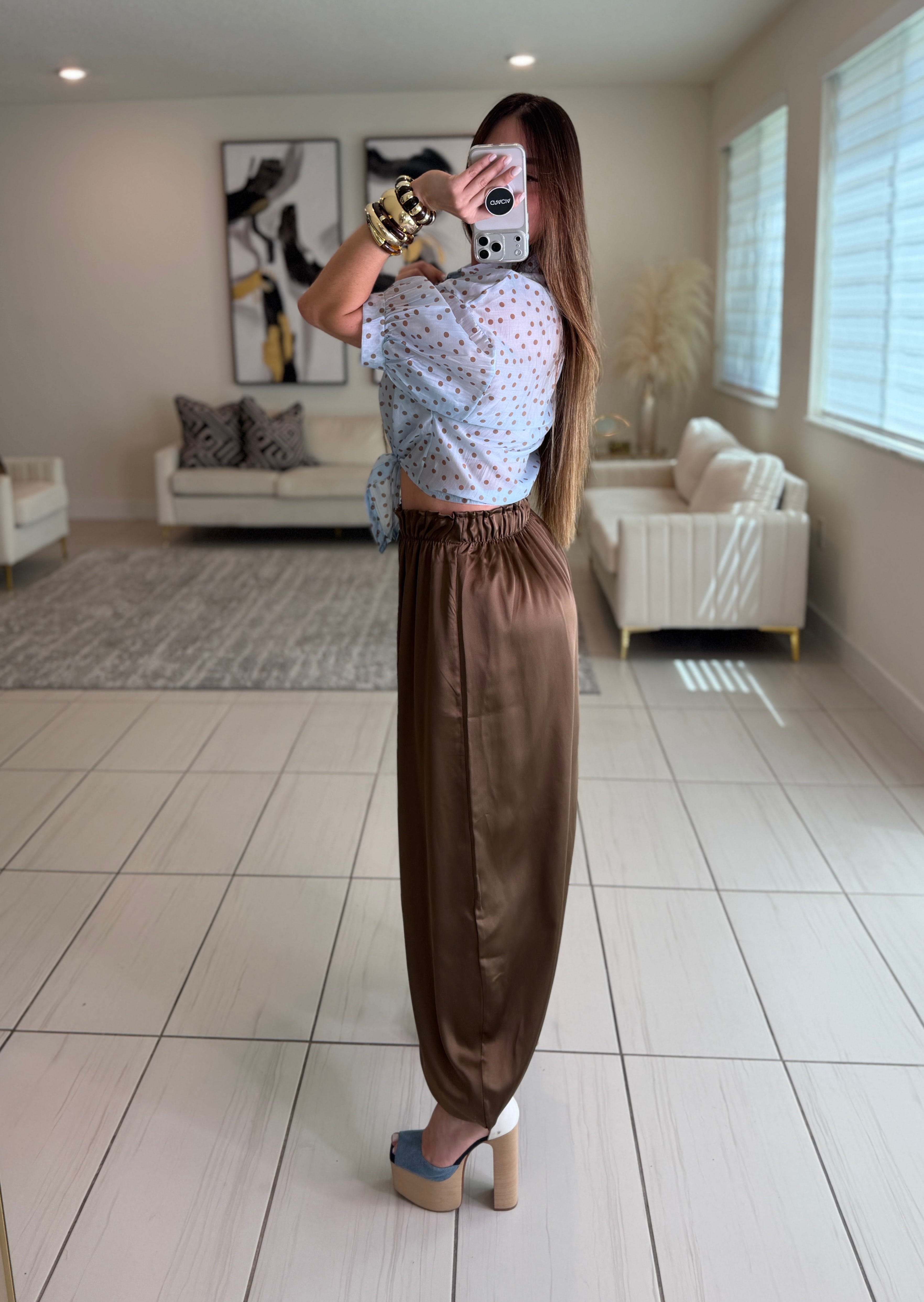 Fabulosity Brown Balloon Pants
