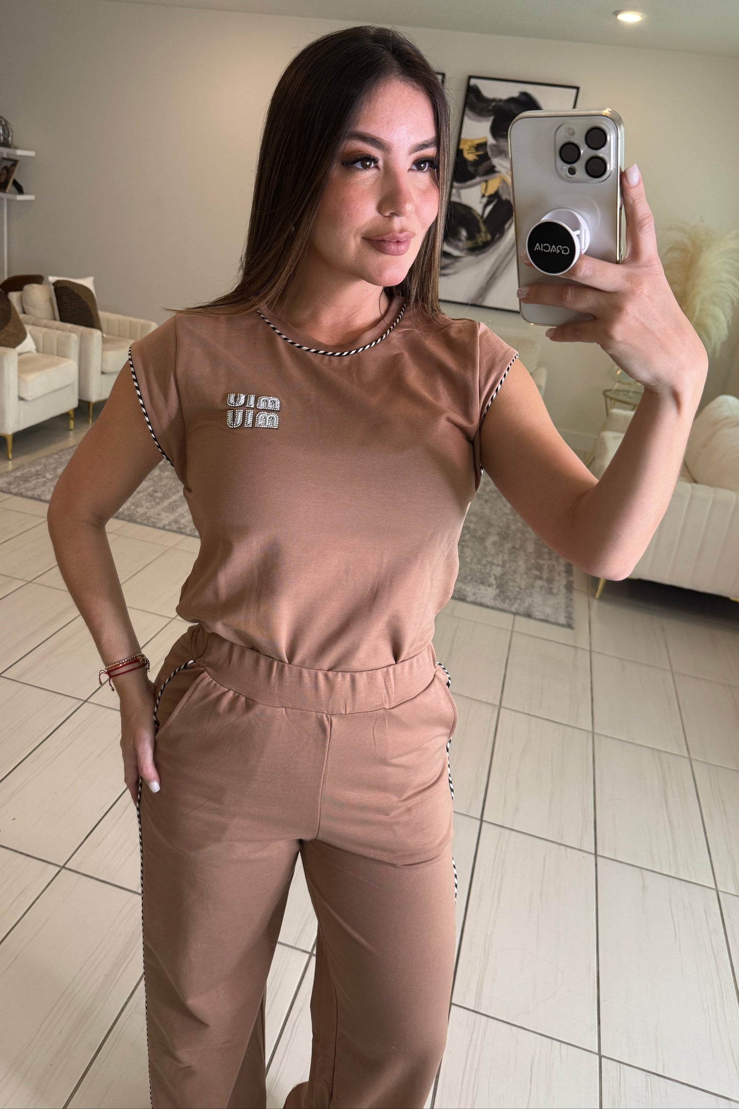 Iconic Muse Khaki Pant Set