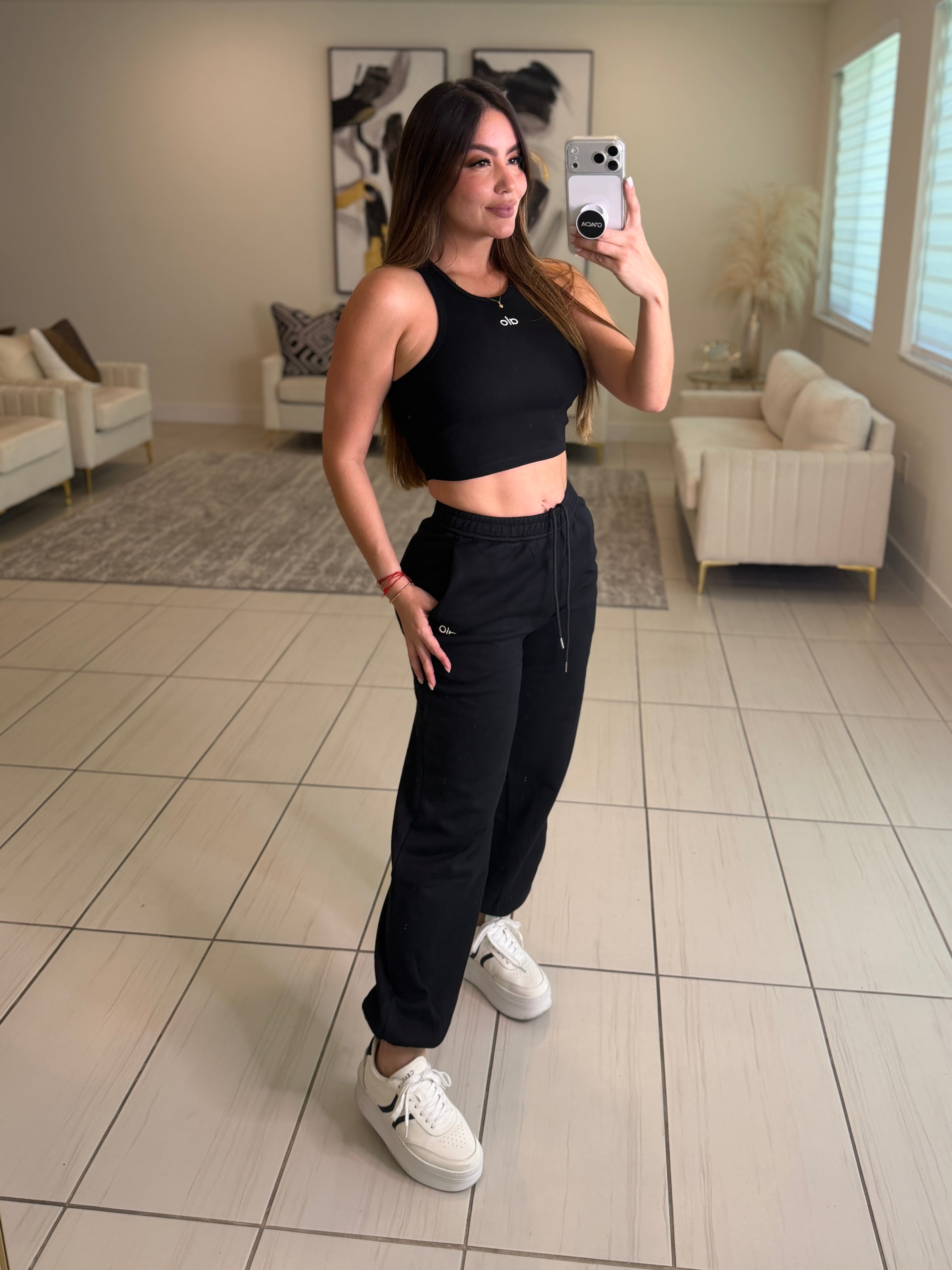 Iconic Halo Black Jogger Pant Set