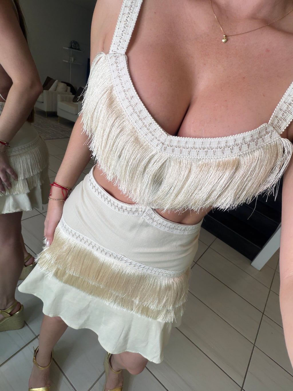 Solar Seduction Beige Dress