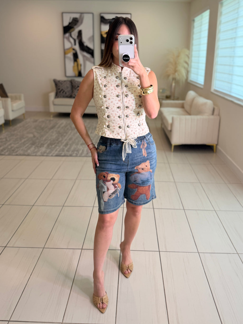 Blossom Napoleon Beige Top
