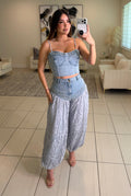 Radiant Prairie Lace Blue Pant Set