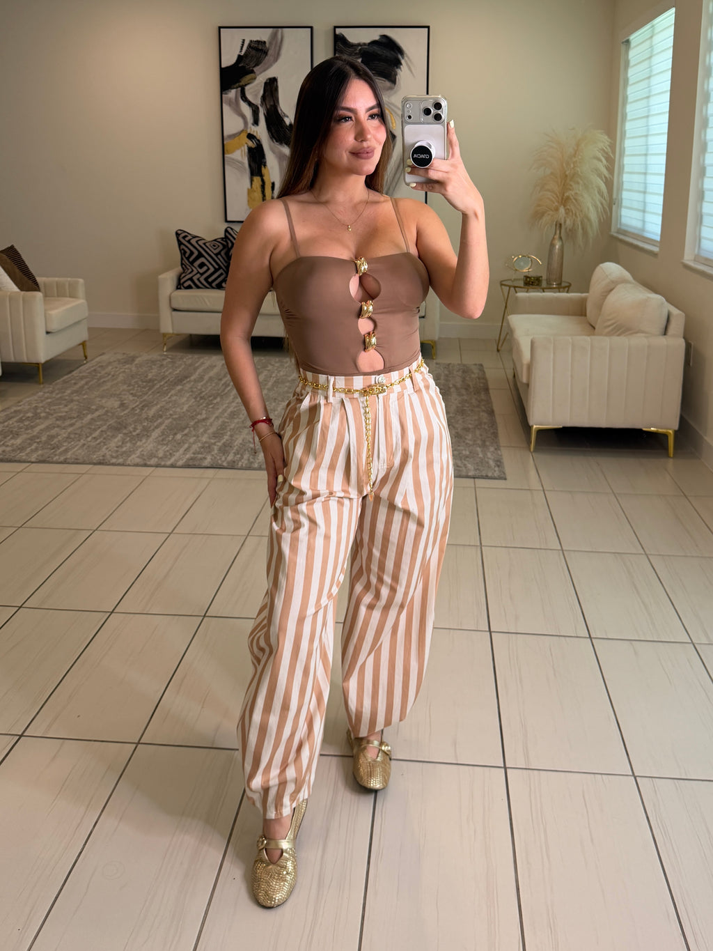 Sculpted Ease Brown Bodysuit