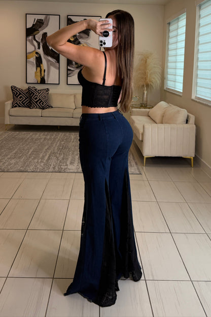 Luxe Serenity Black Corset Top