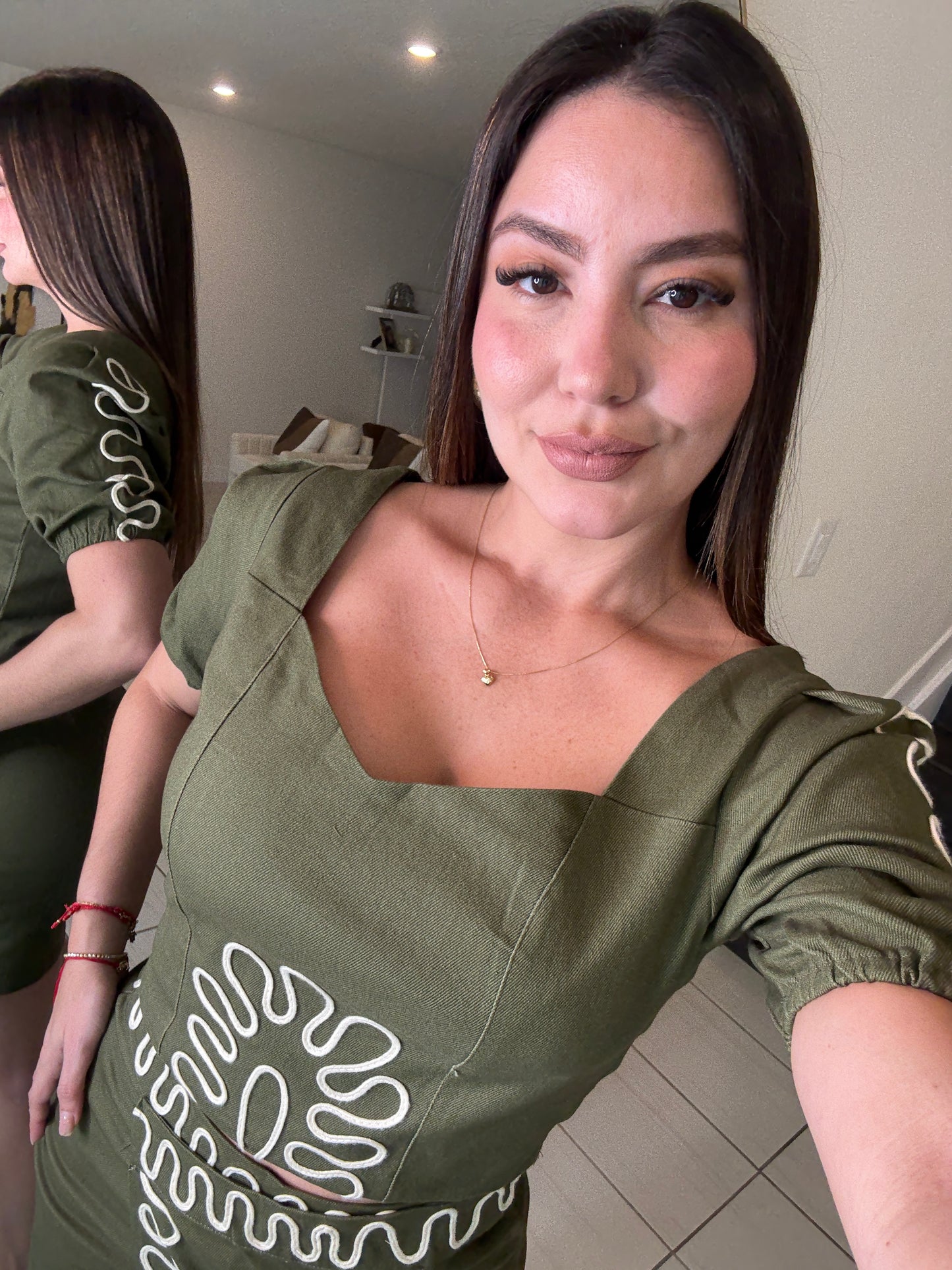 Divine Twist Green Short Set