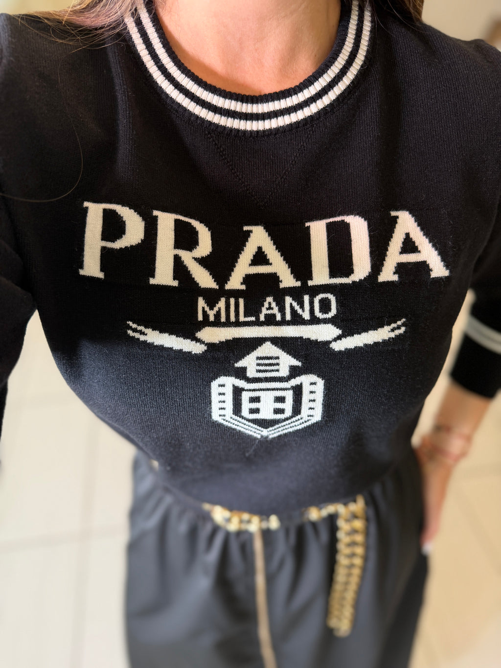 Iconic Warm Knit Black Sweater