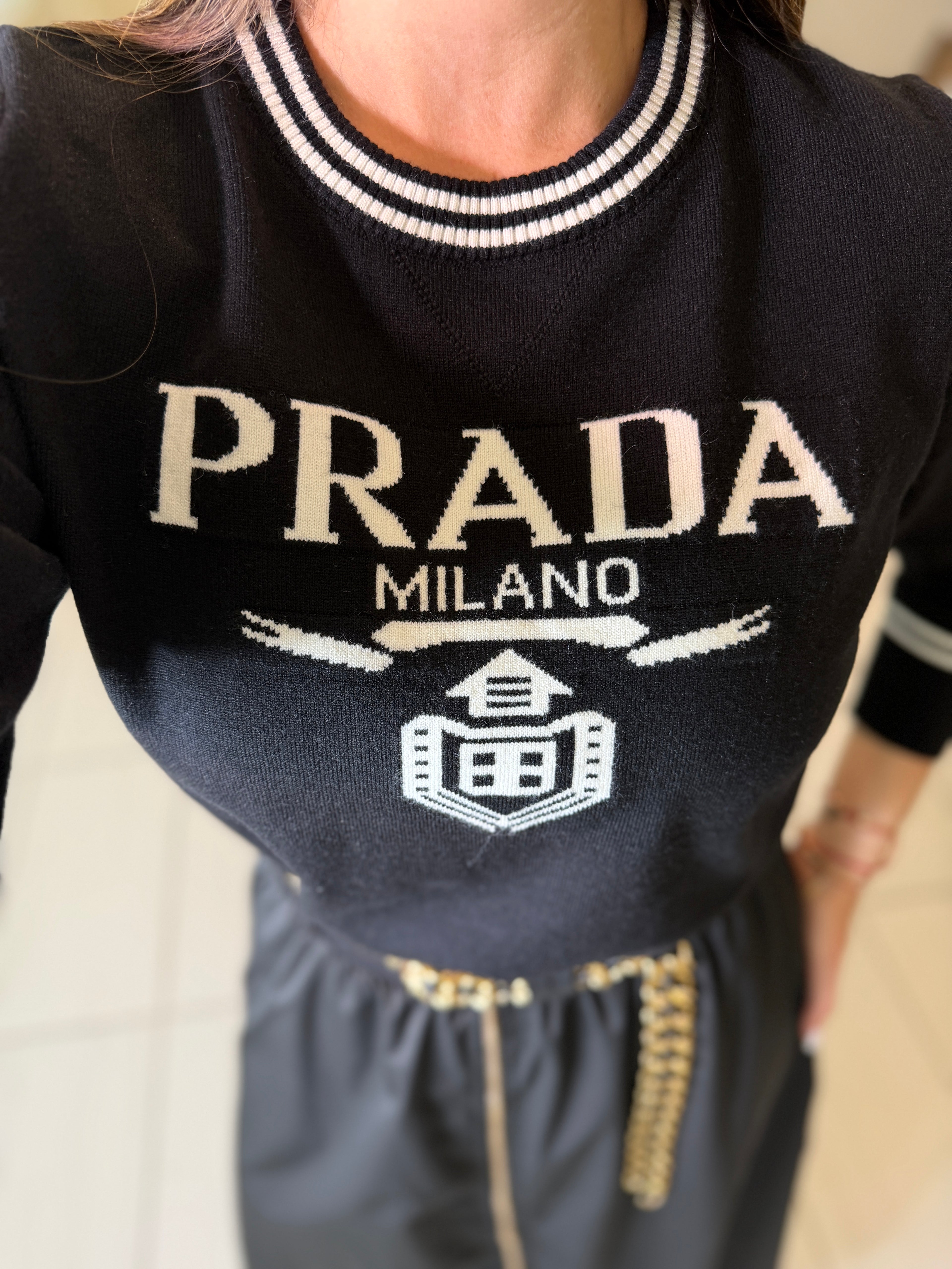 Iconic Warm Knit Black Sweater