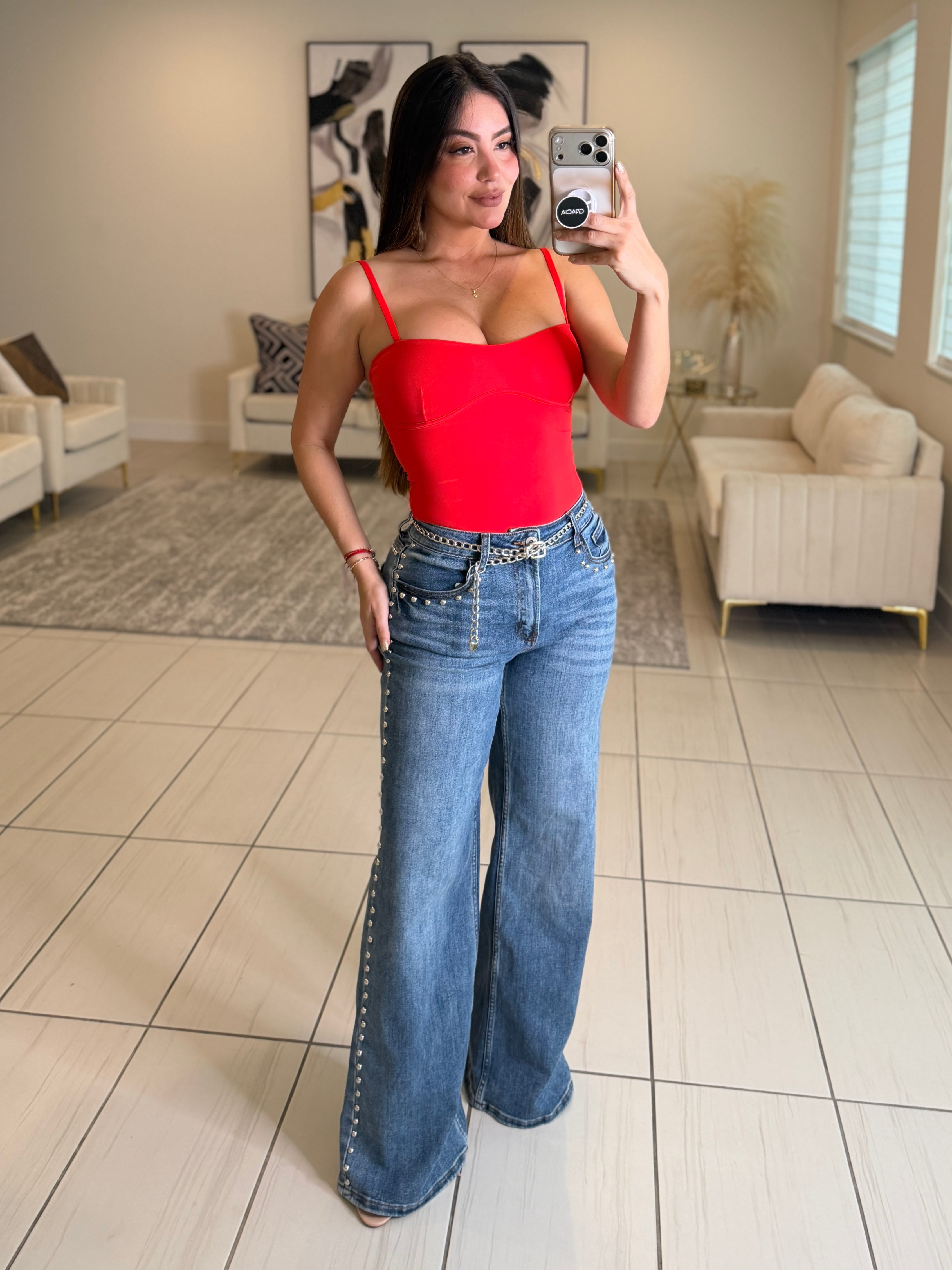 Luxe Essential Red Bodysuit