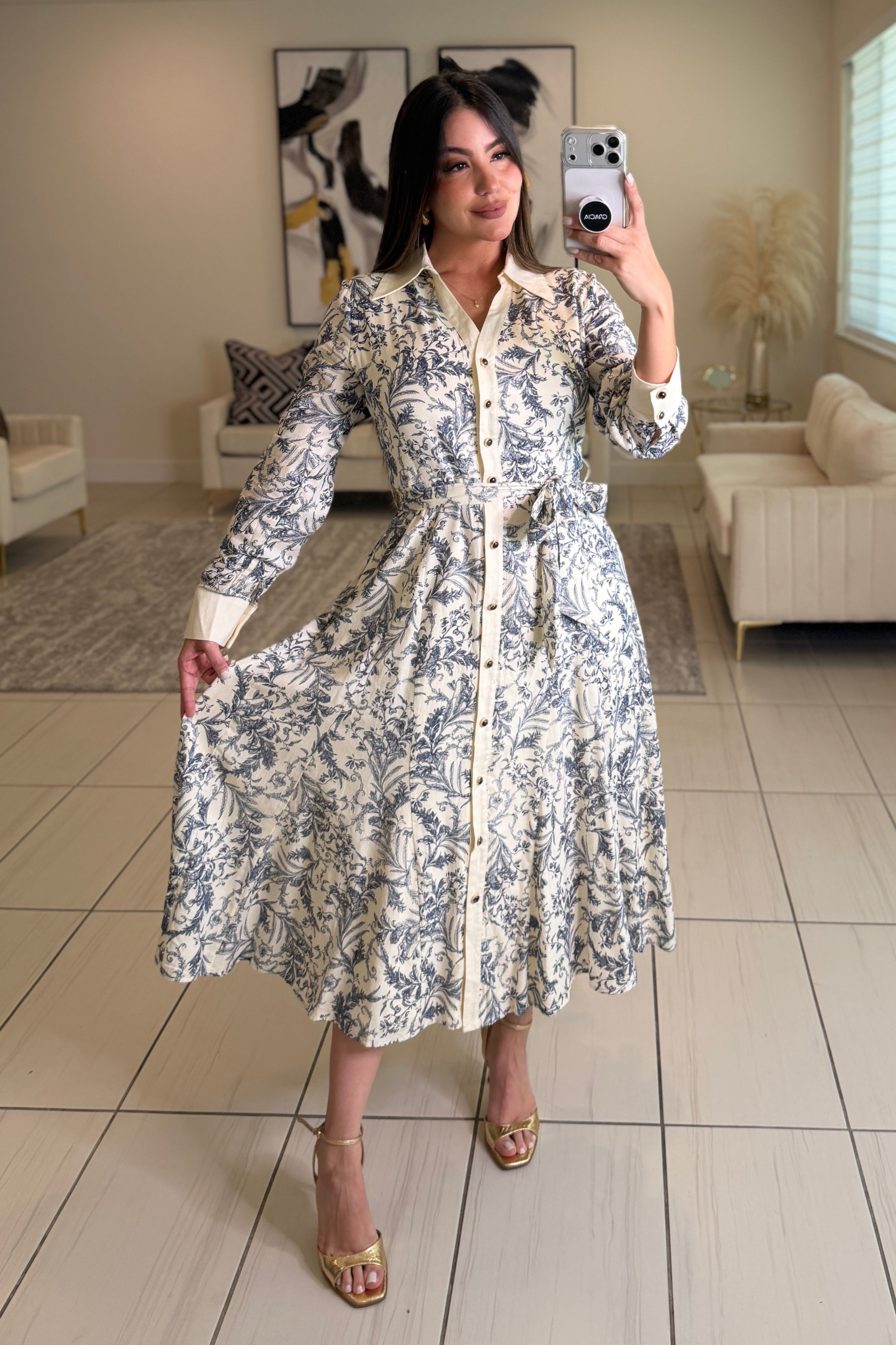 Power Stance Beige Maxi Dress