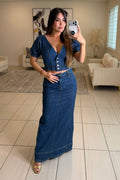 Gonna Scampanata in Denim Skirt Set