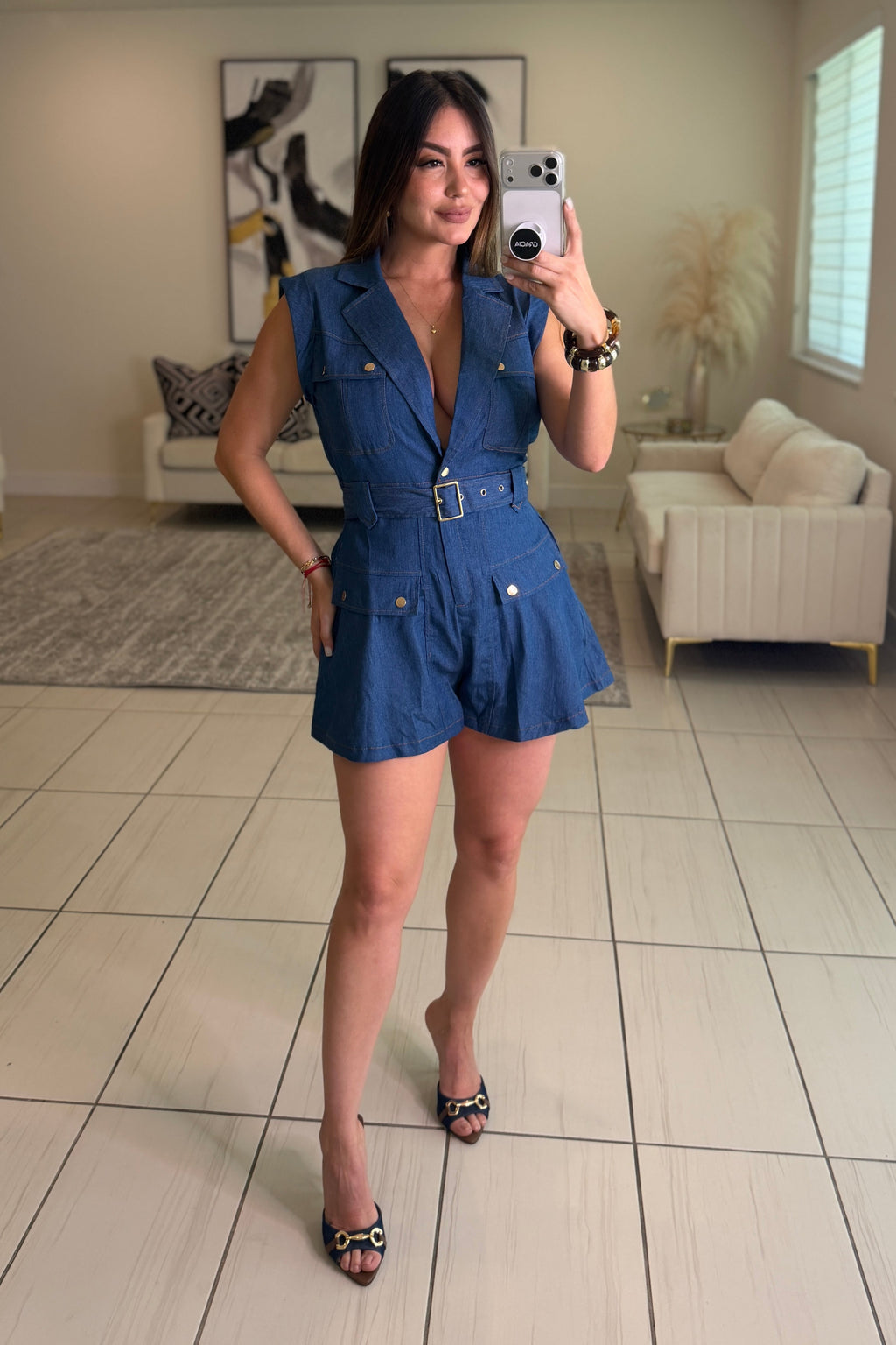 Soft Temptation Denim Romper