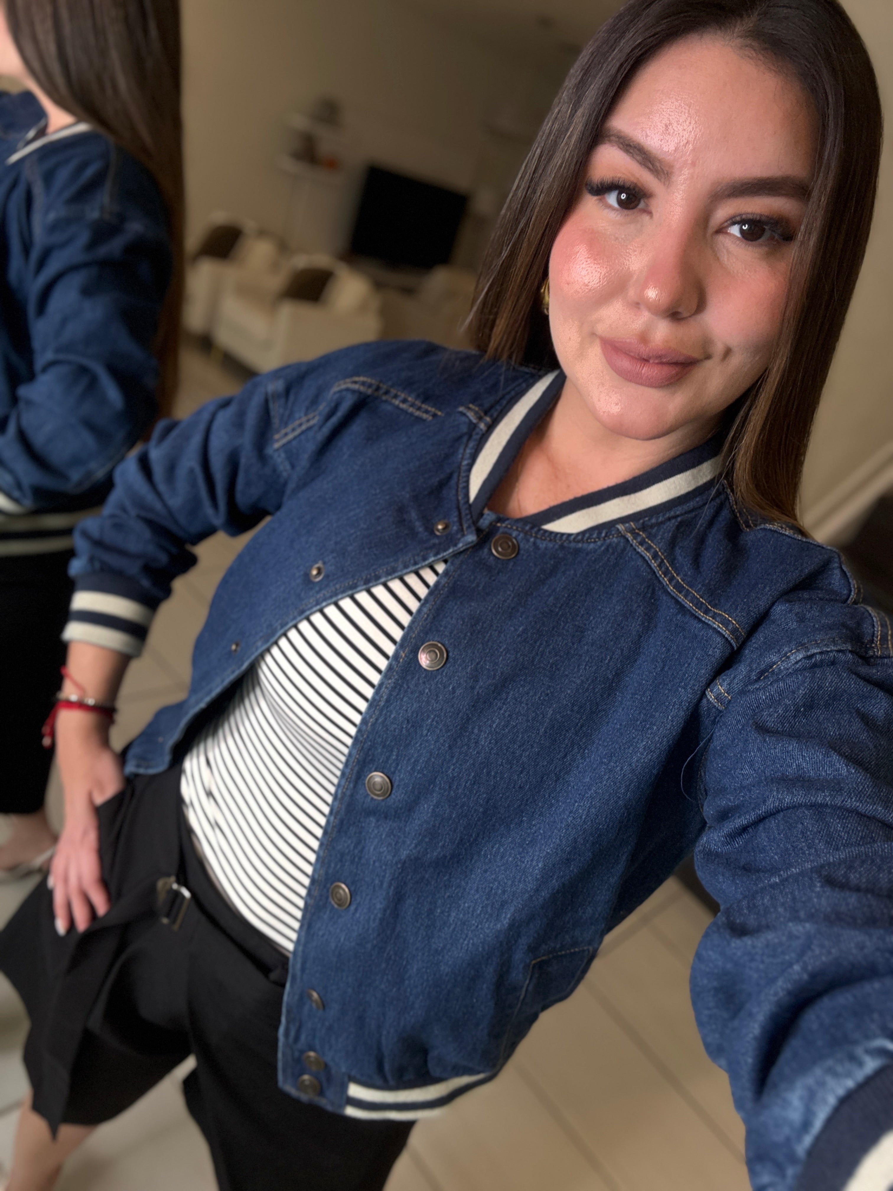 Empire Denim Bomber Jacket