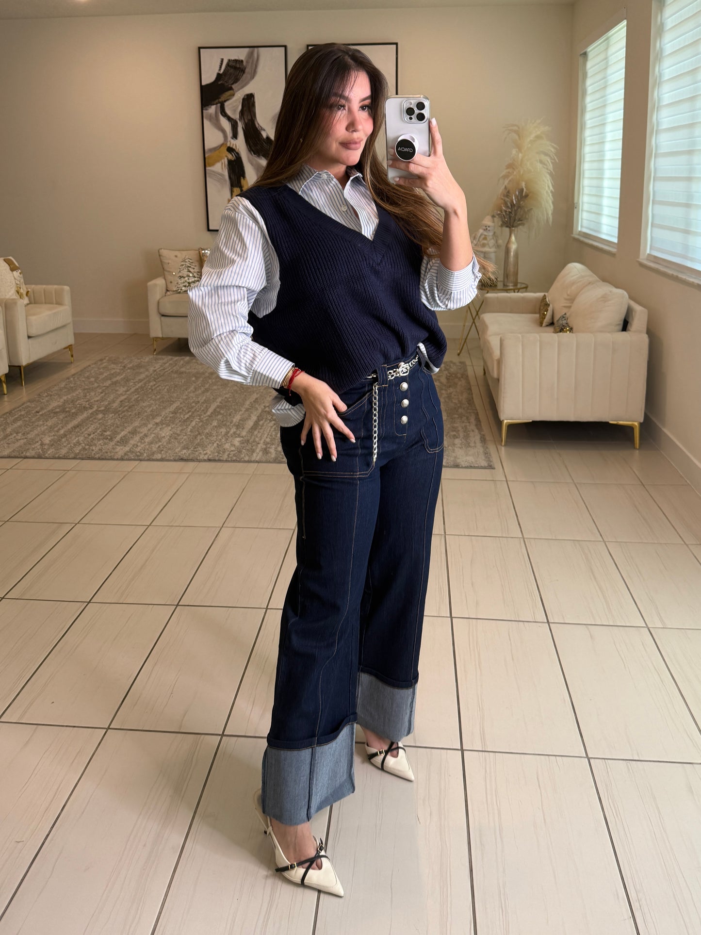 Femme Code Blue Denim Pants